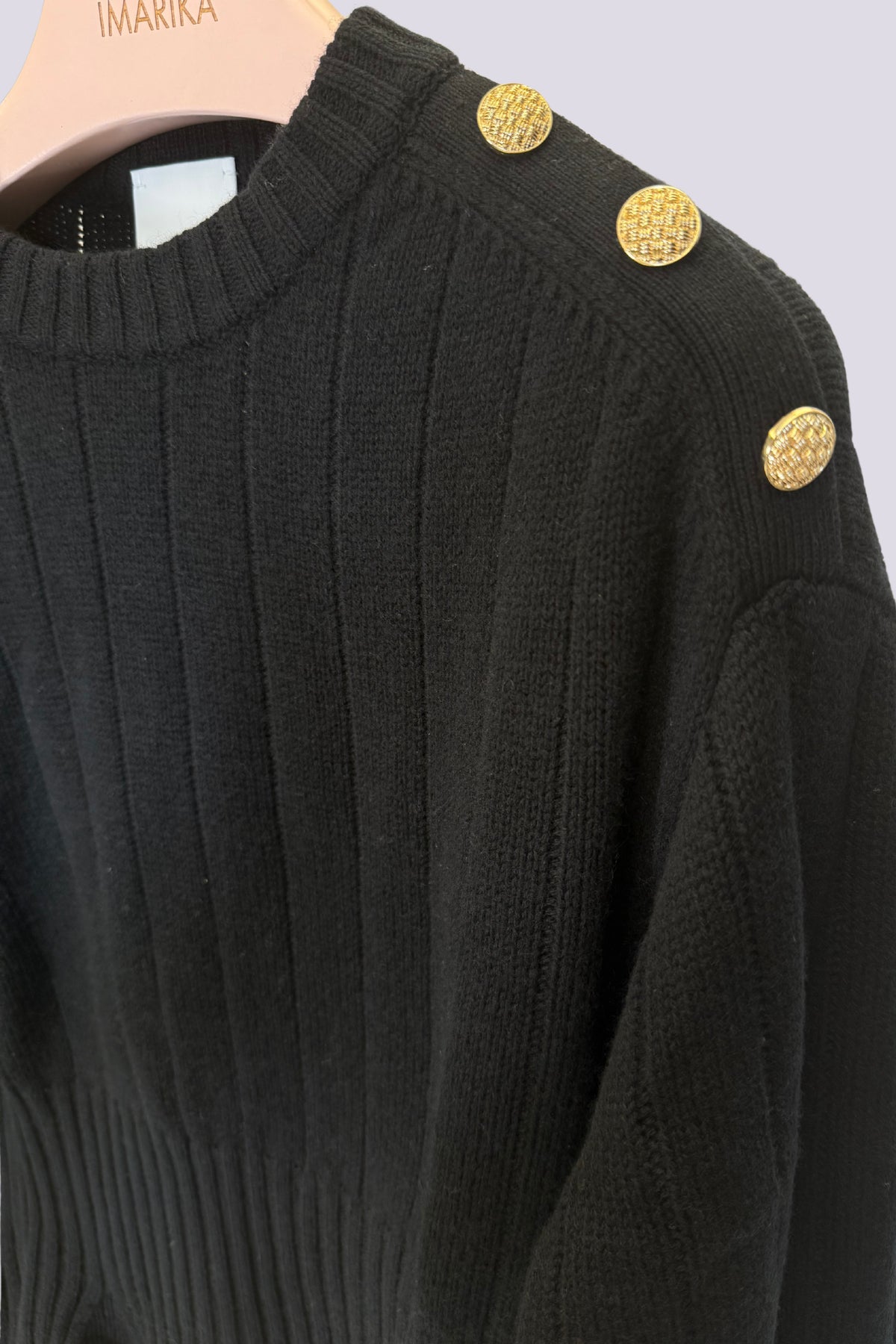 Maglia a coste nera
