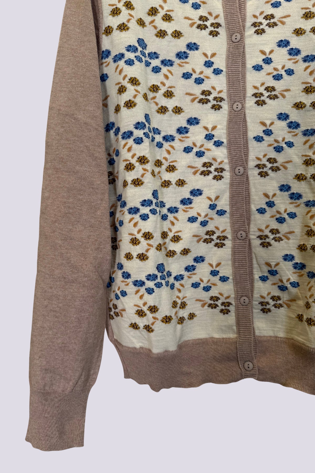 Cardigan in cotone beige