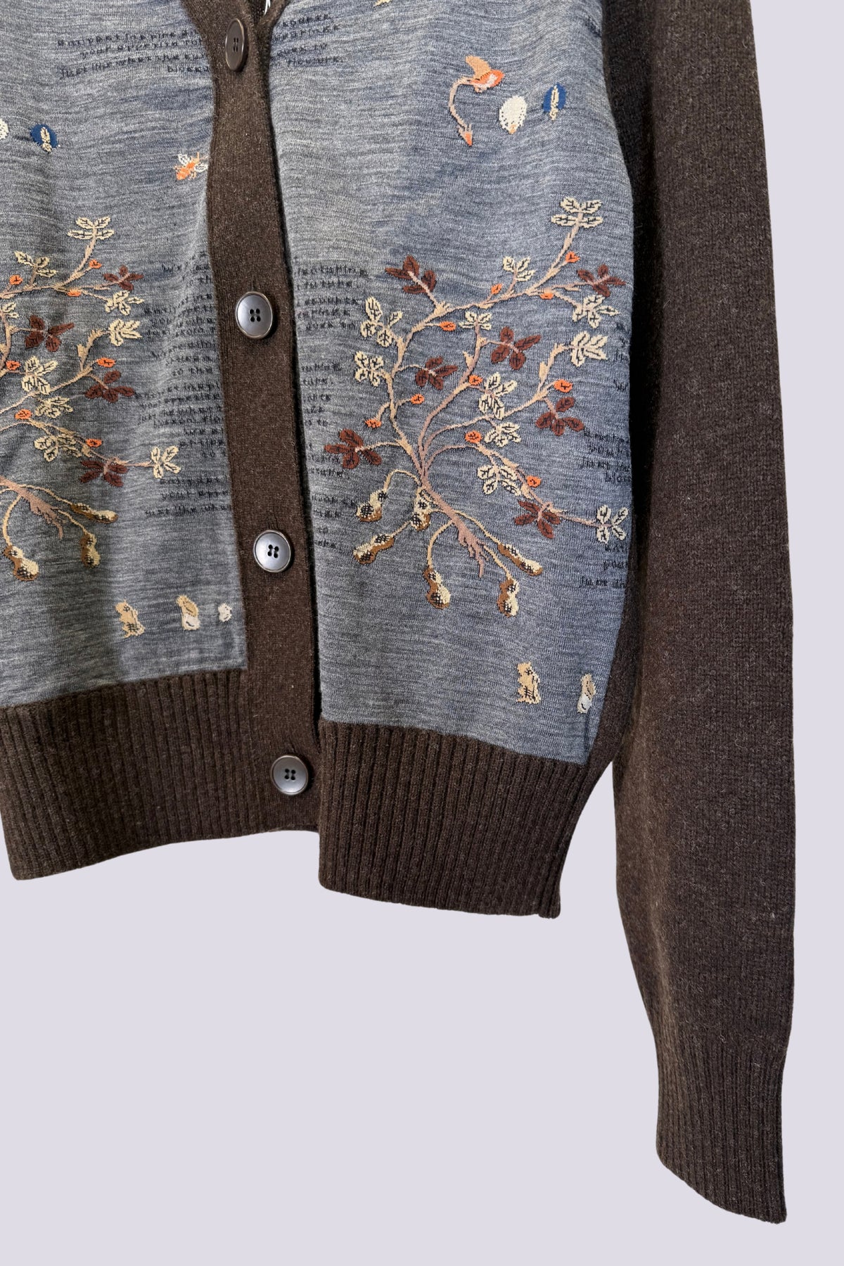Cardigan in lana marrone