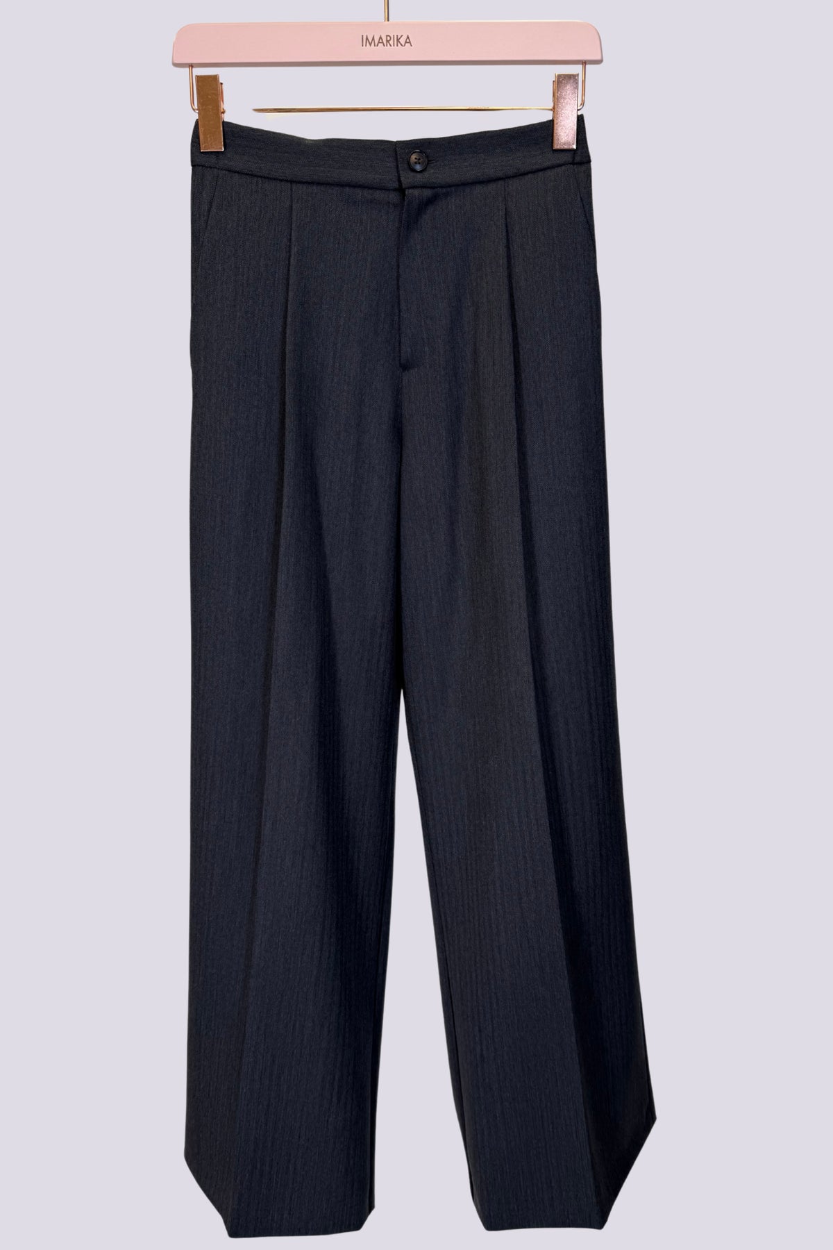 Pantalone grigio spigato