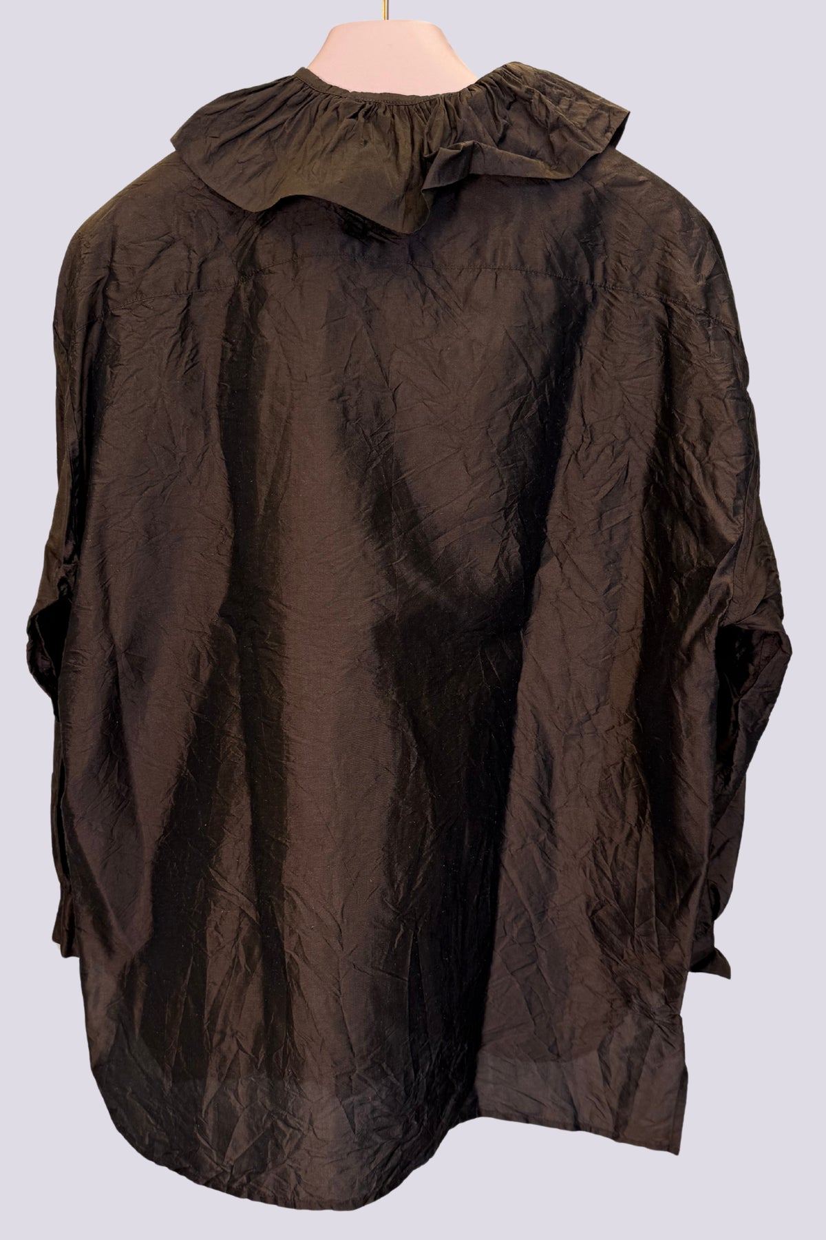 Camicia in seta marrone