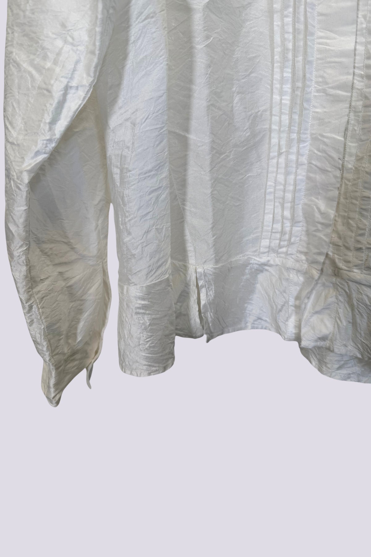 Camicia in seta bianca