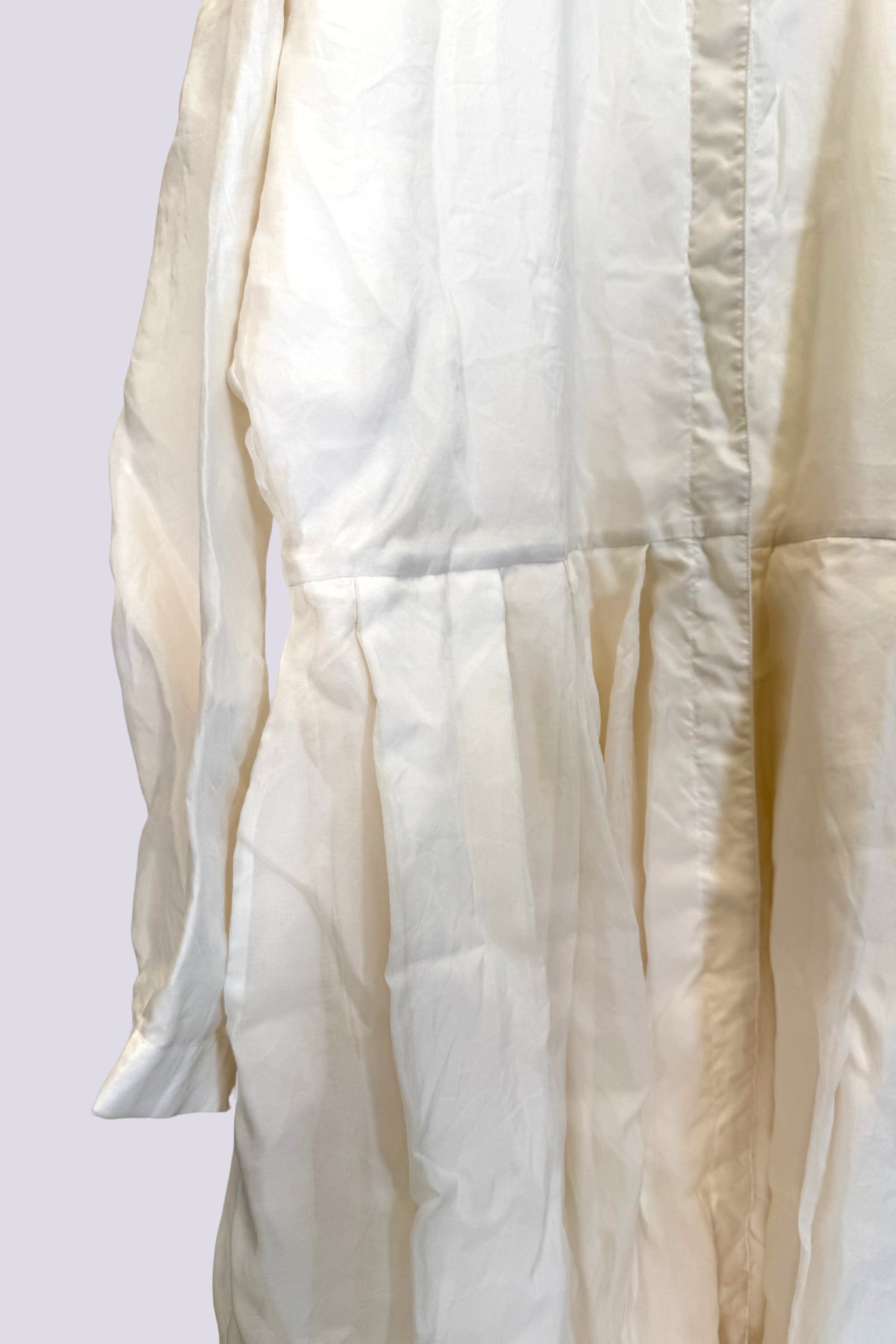 Chemisier in seta e organza bianco