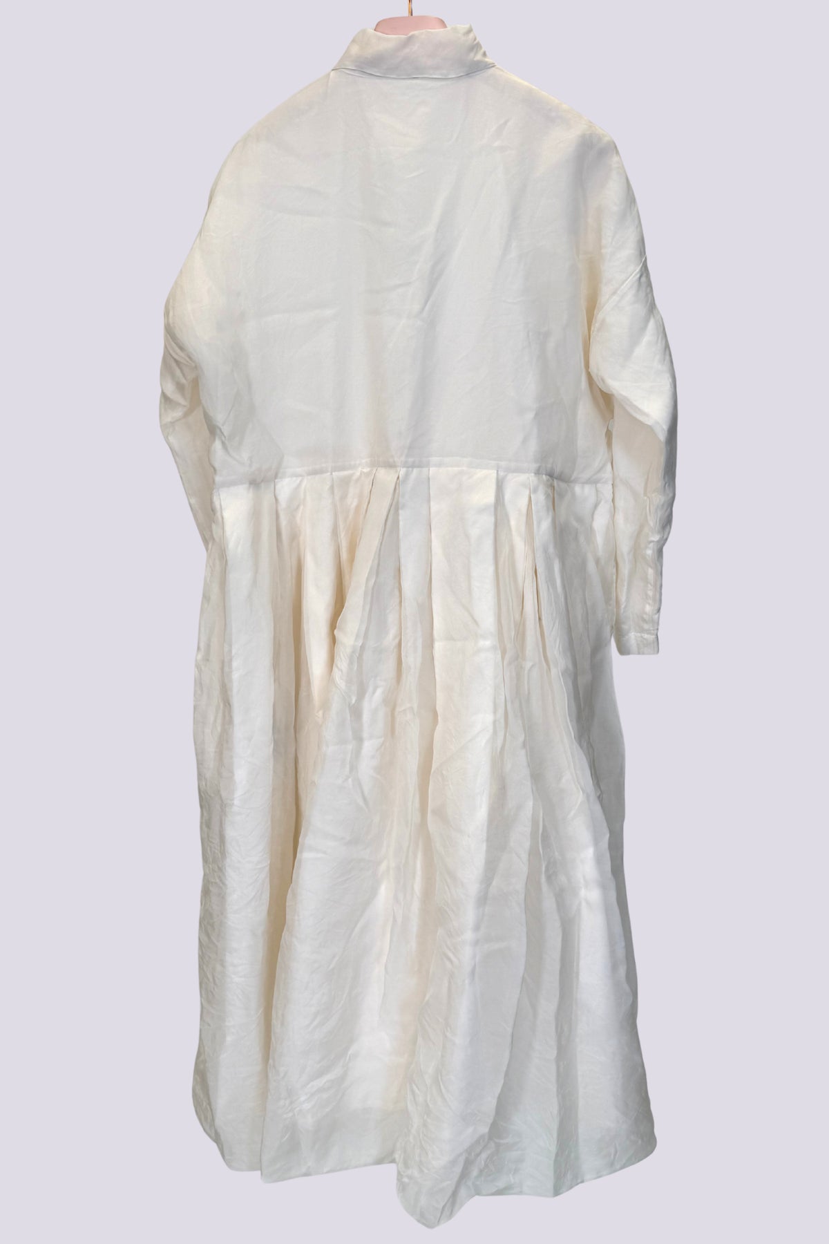 Chemisier in seta e organza bianco