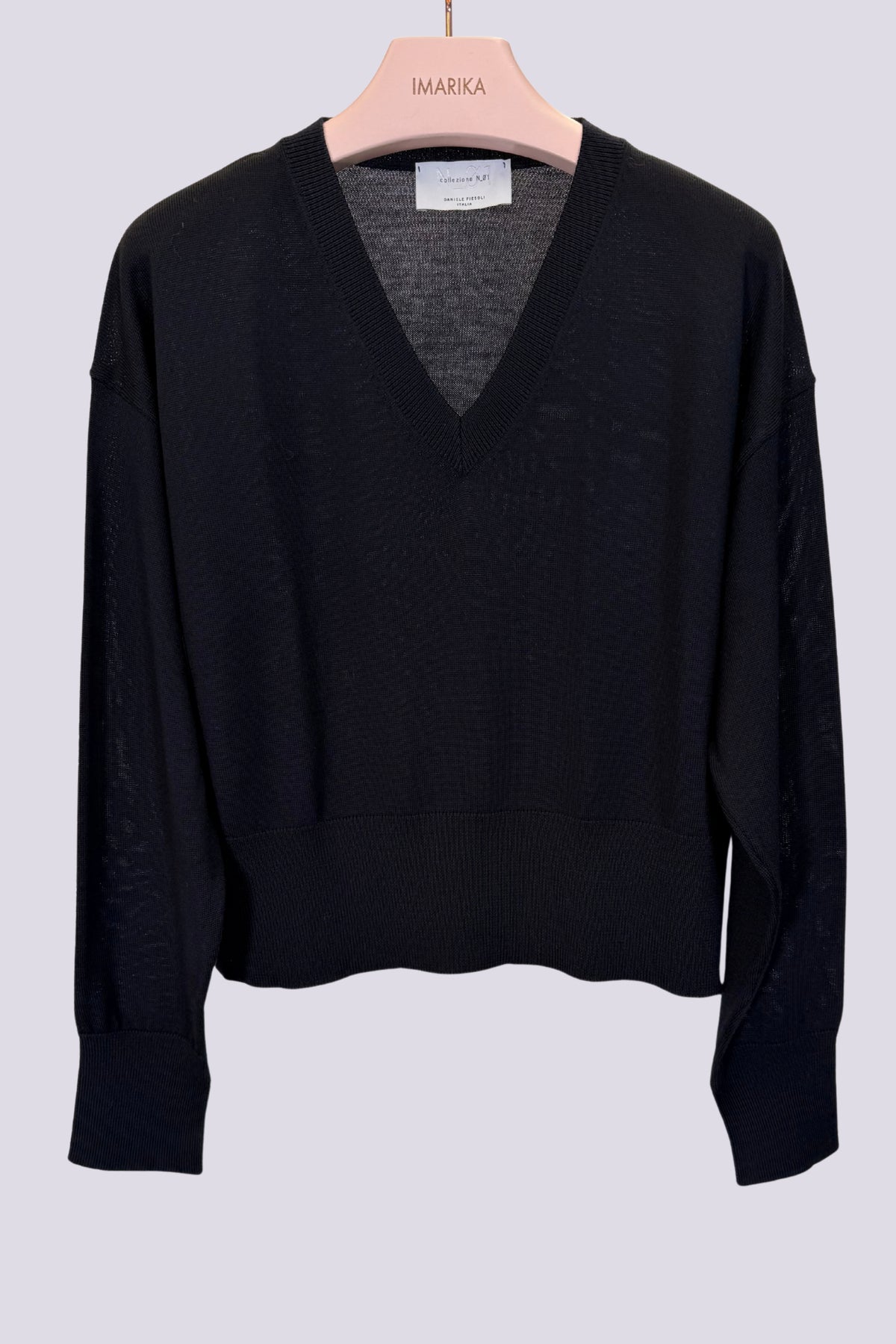 Maglia scollo a V blu