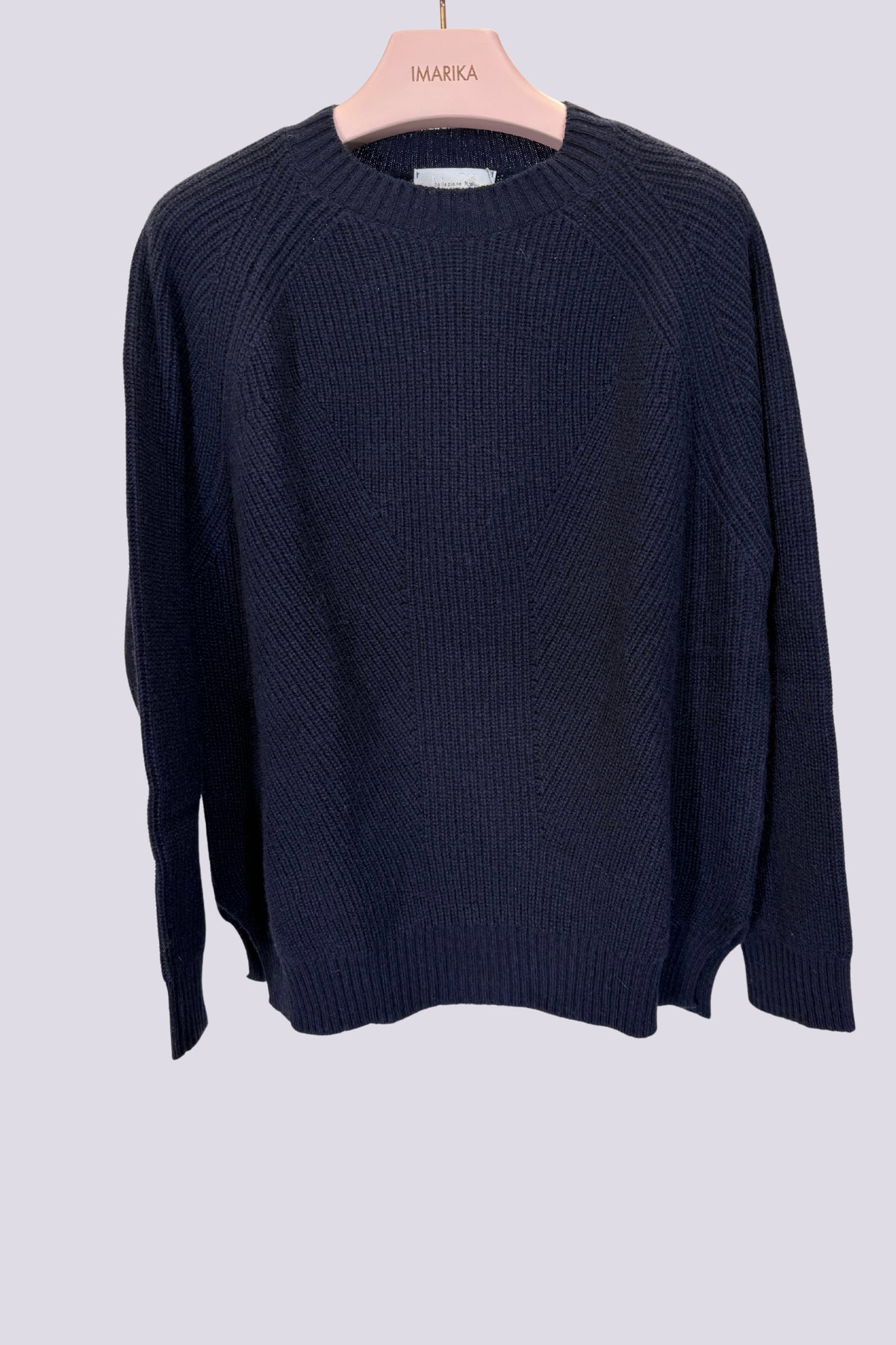 Maglia girocollo blu