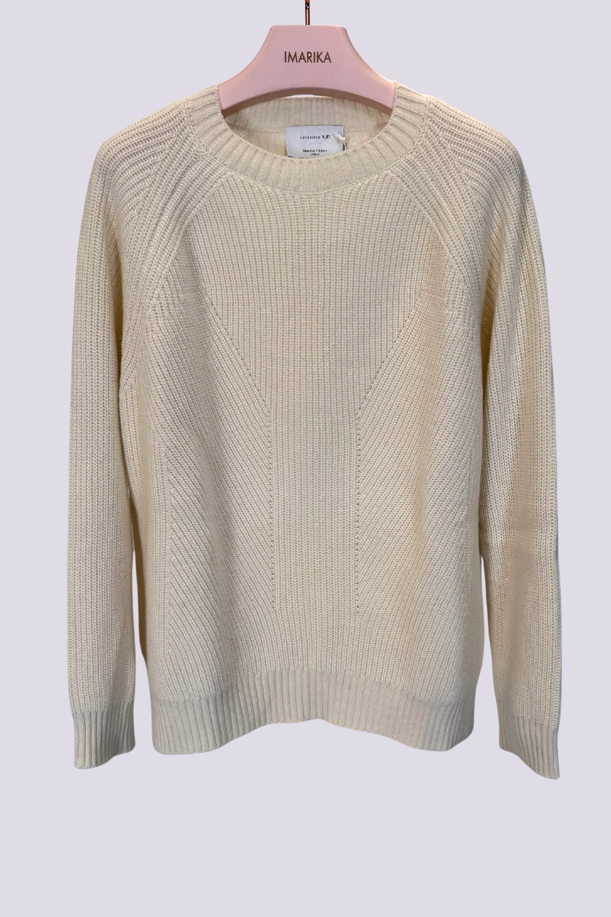 Maglia girocollo latte