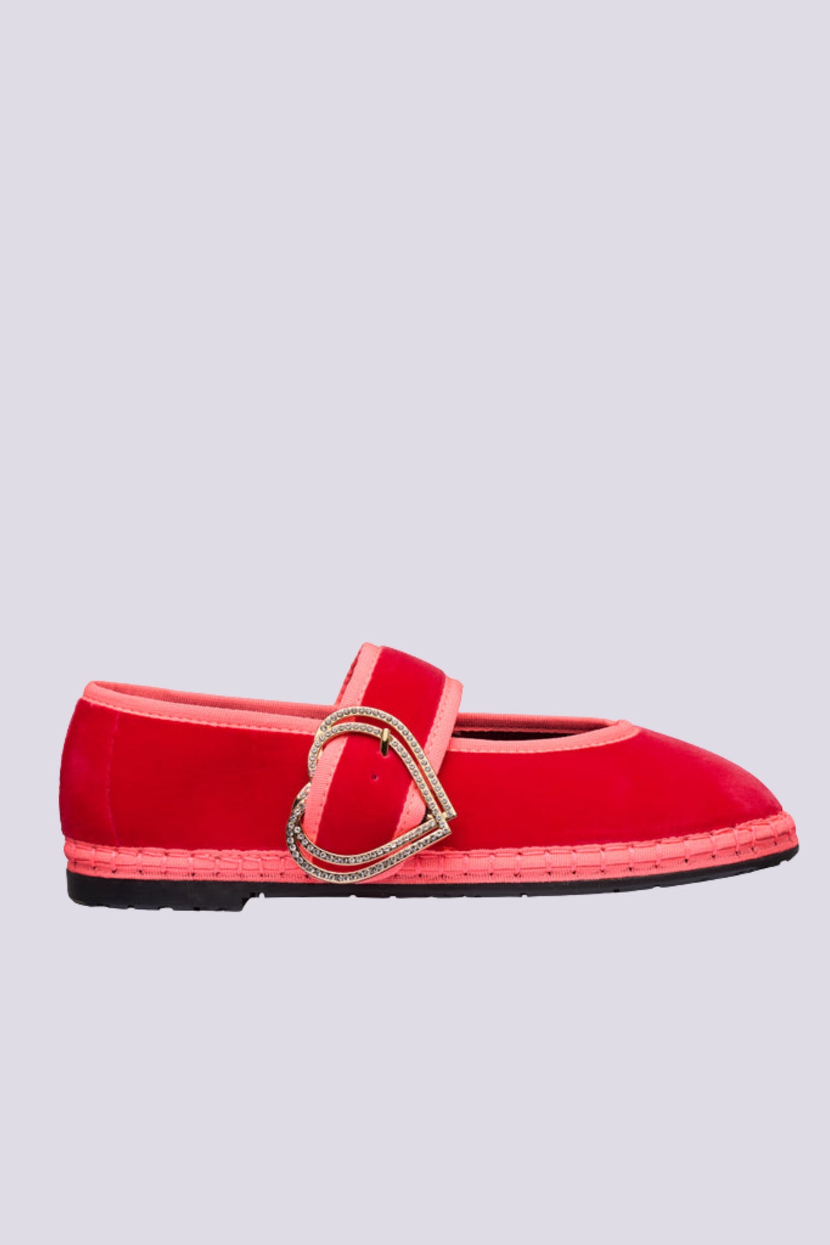 Ballerine velluto rosso