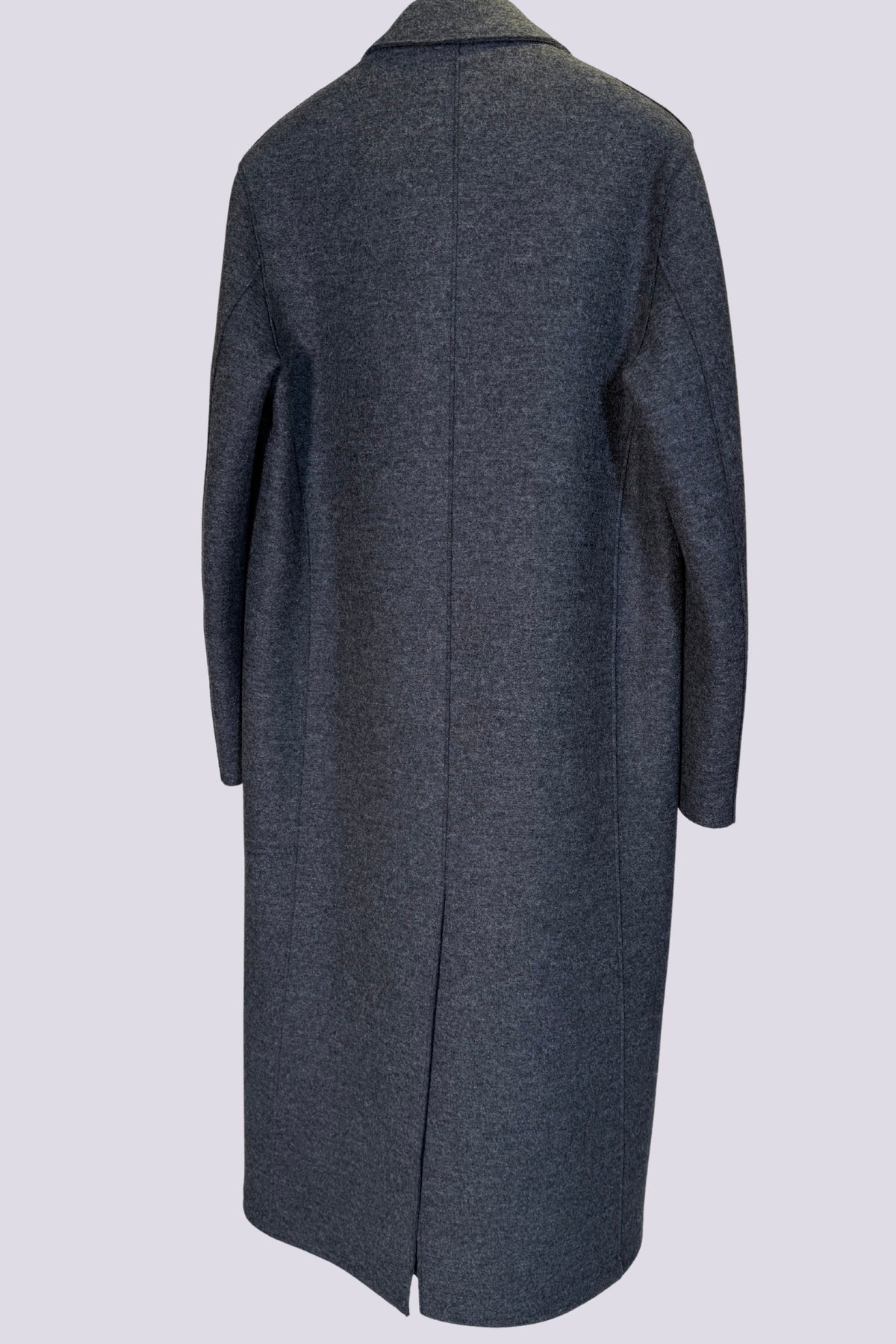 Cappotto lungo monopetto grigio