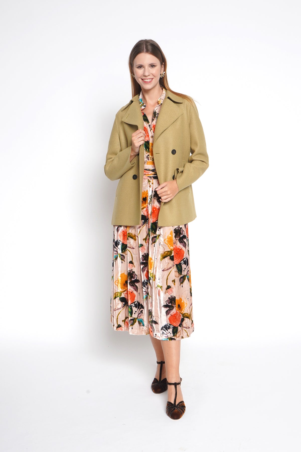 Peacoat verde doppiopetto