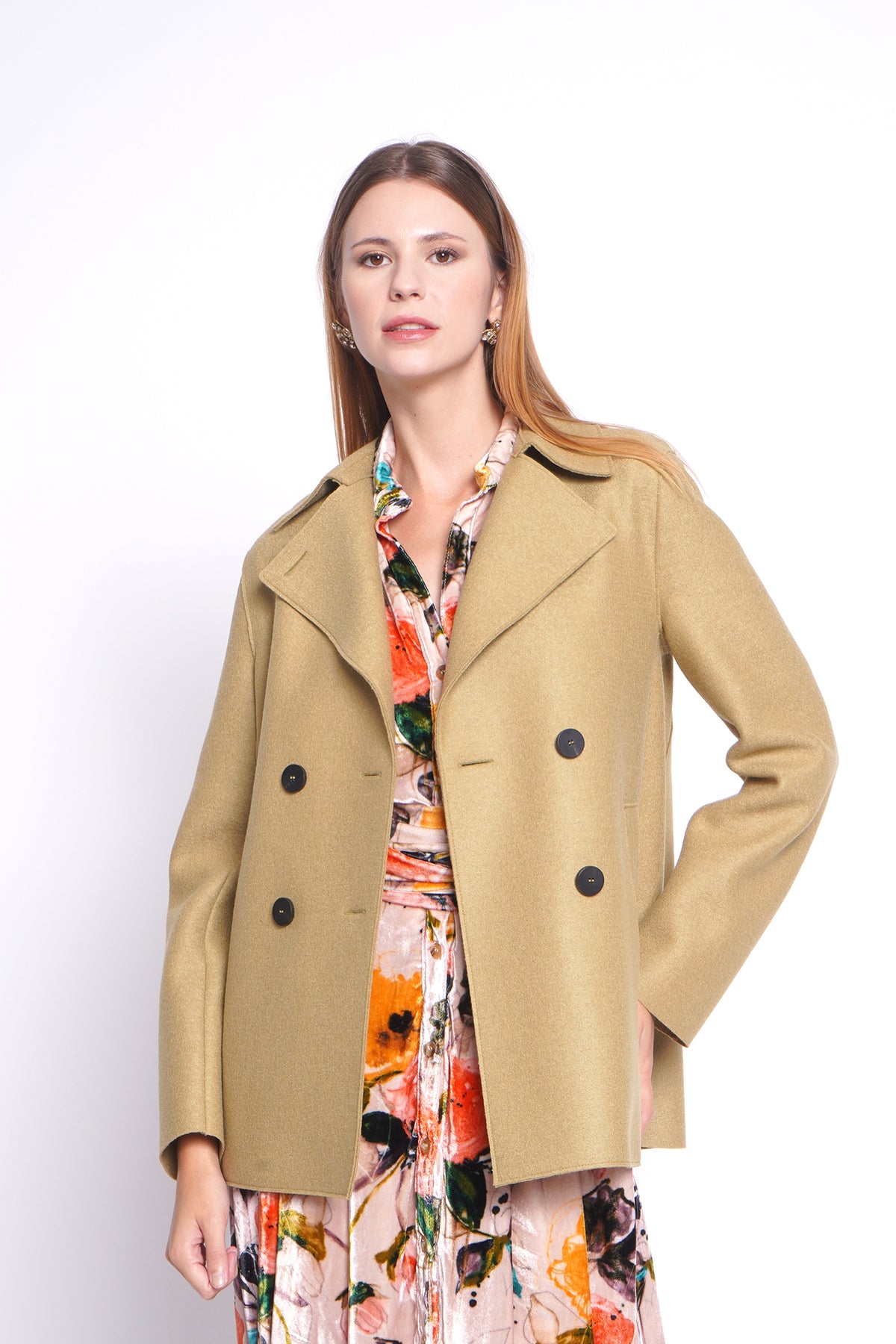 Peacoat verde doppiopetto