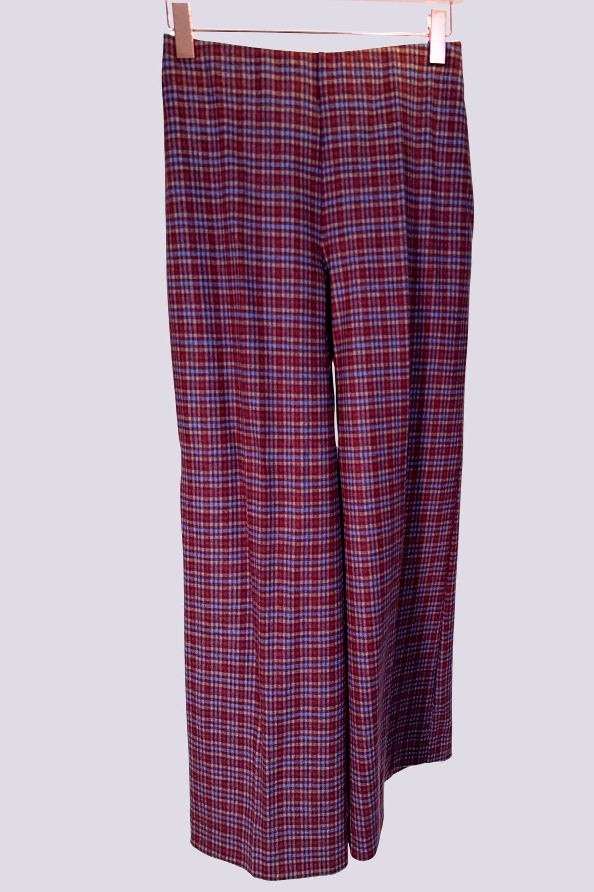Pantalone check bordeaux