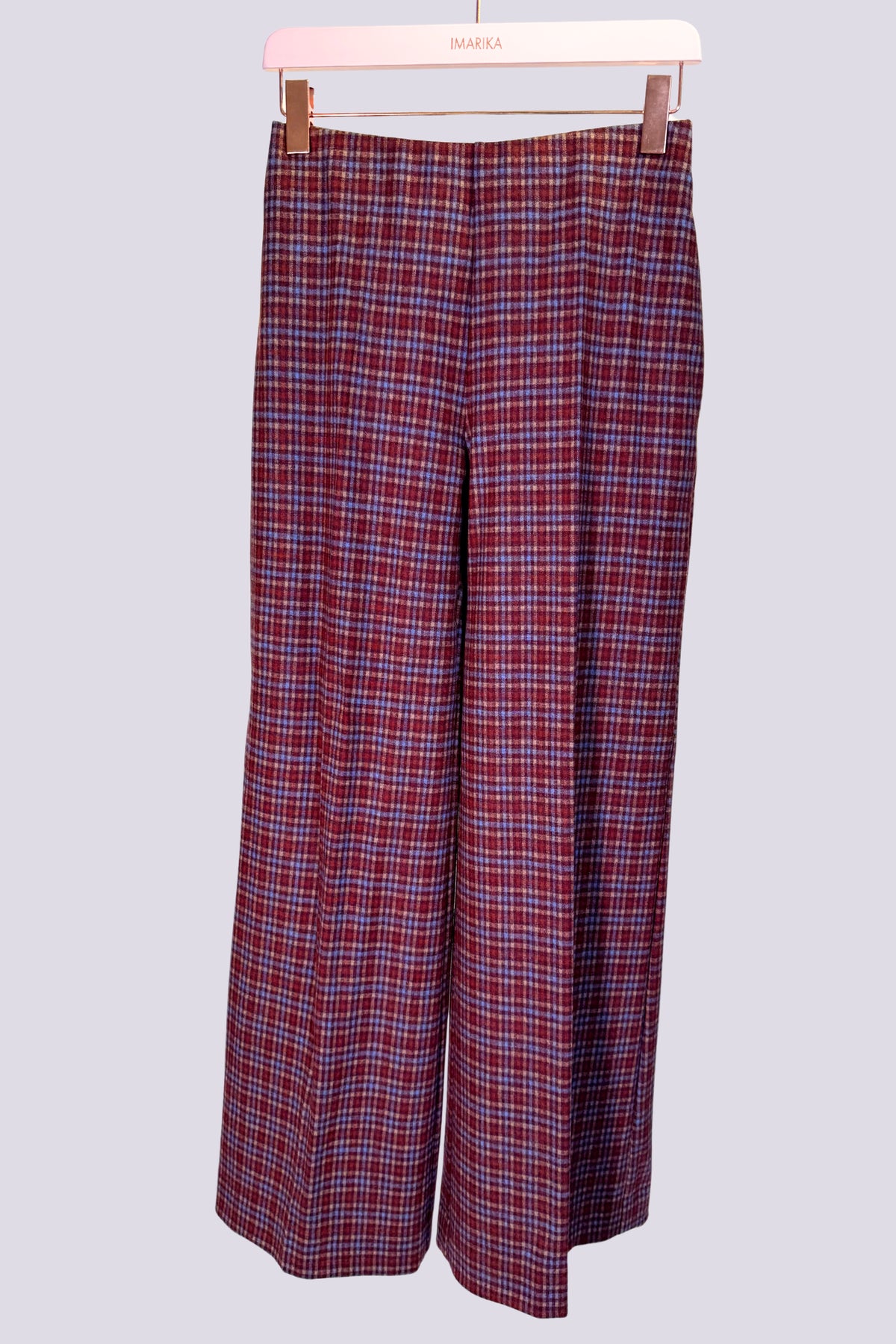 Pantalone check bordeaux