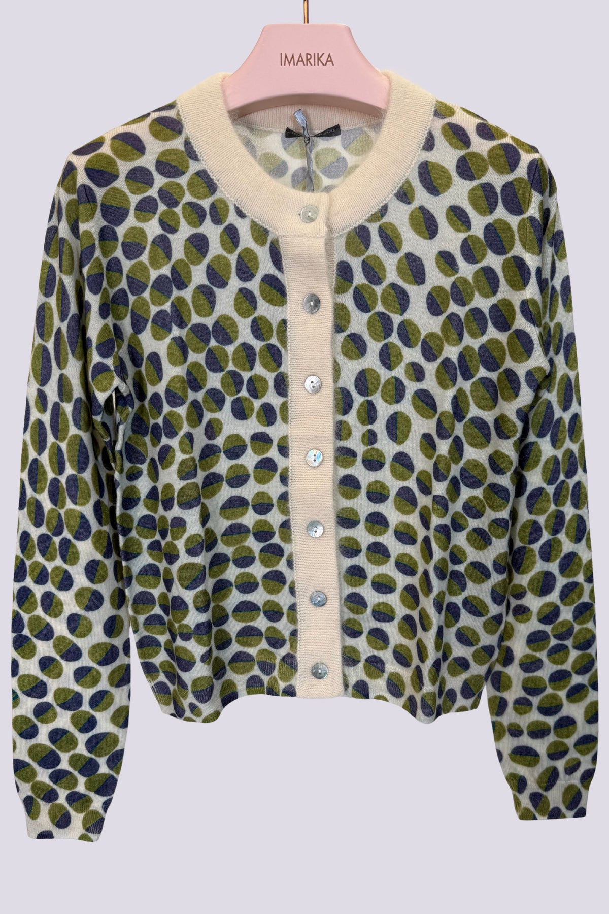 Cardigan pois verdi