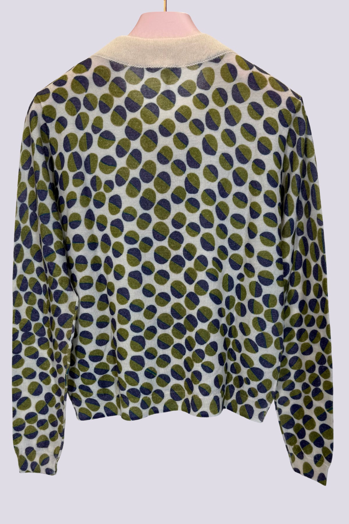 Cardigan pois verdi