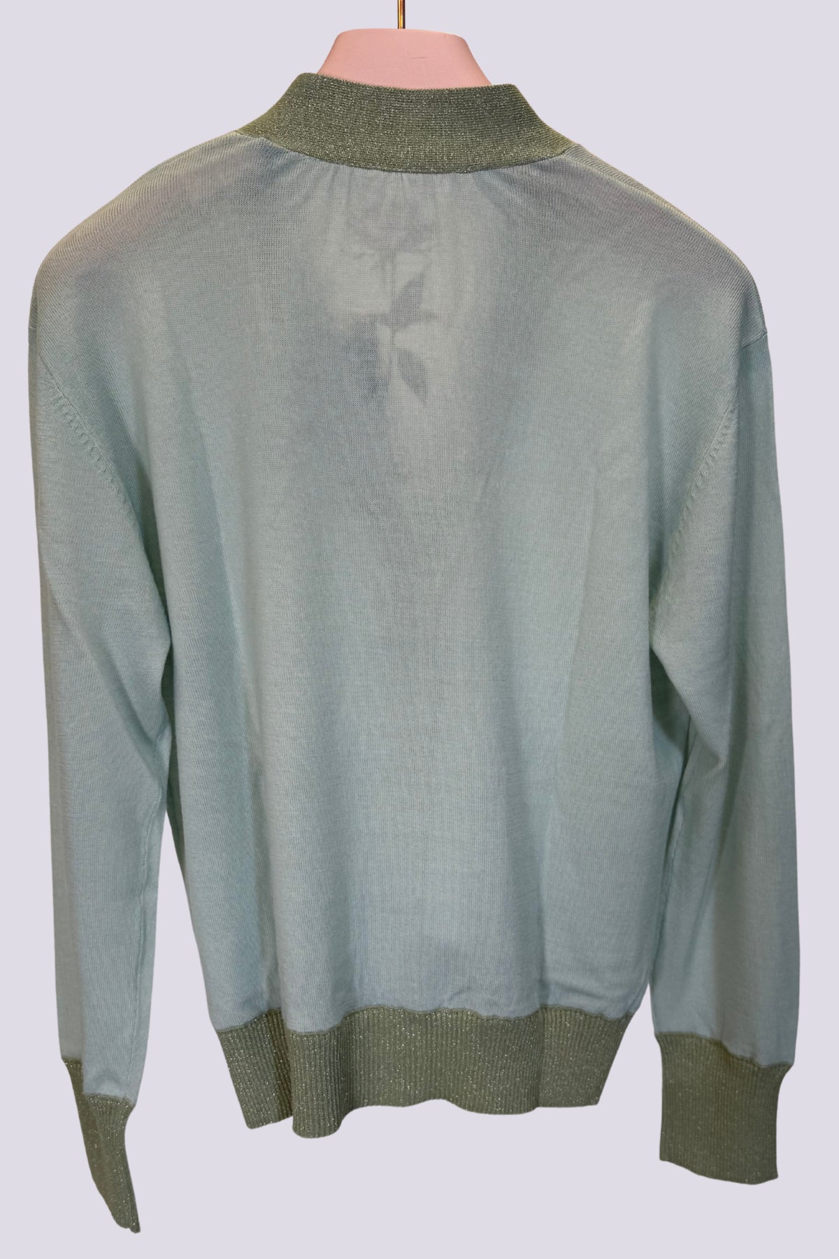 Cardigan menta lurex