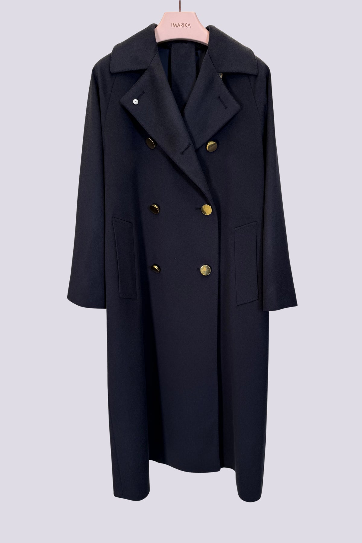 Cappotto doppiopetto blu