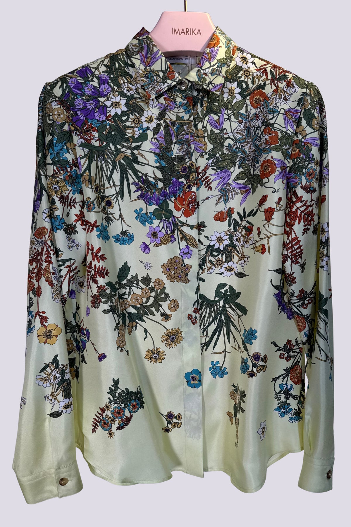 Blusa in seta gialla