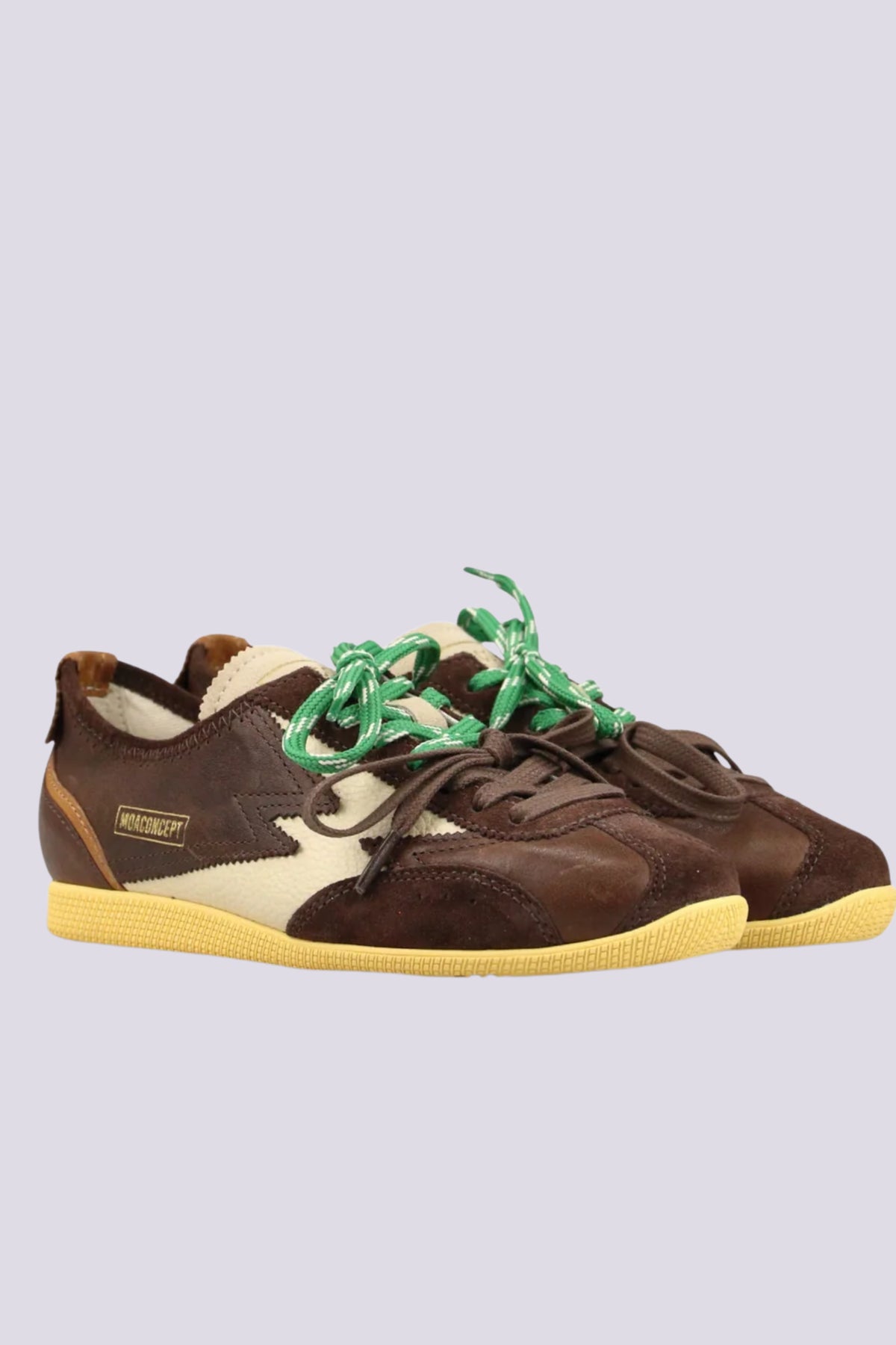 Sneakers marroni doppio laccio
