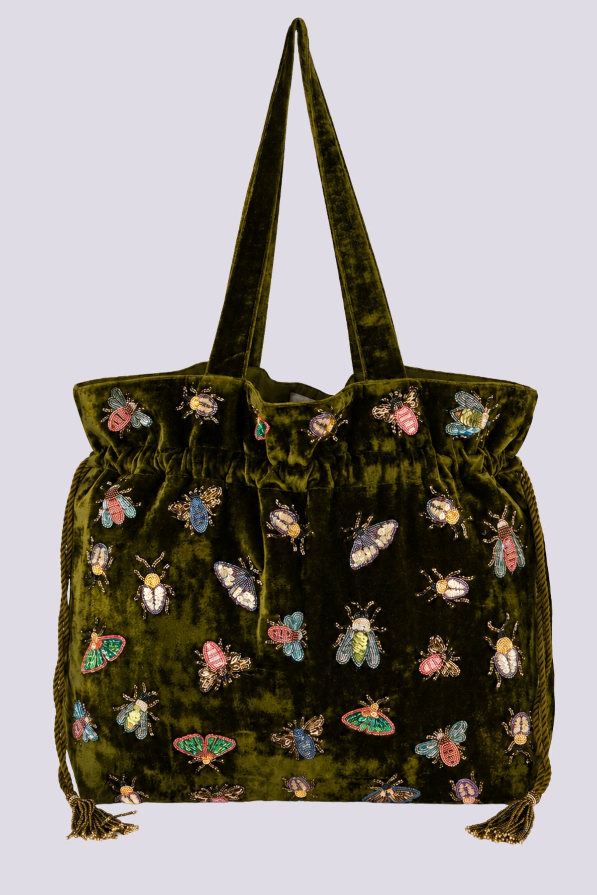 Tote bag insect verde