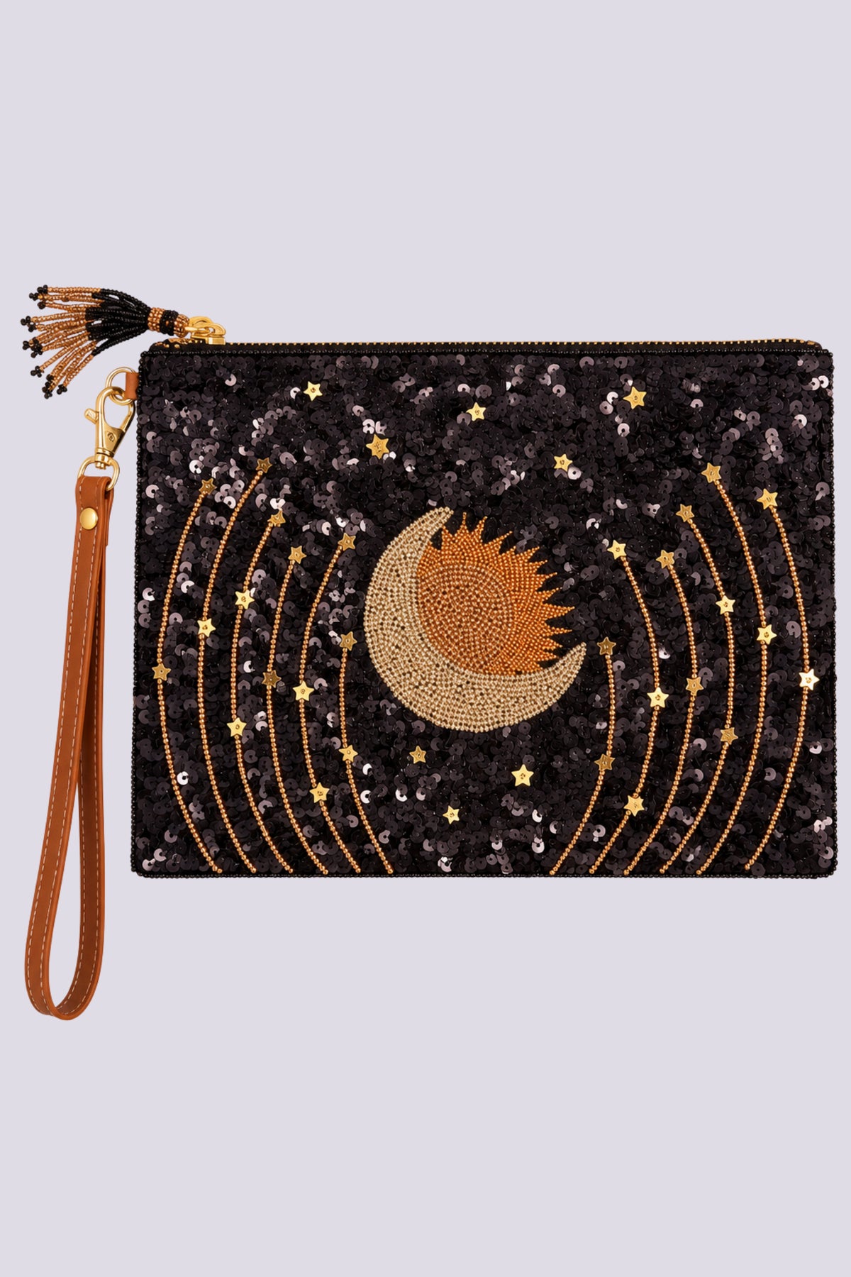 Pouch sole e luna nero