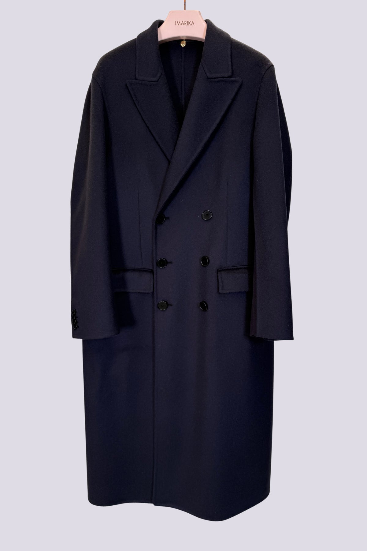 Cappotto doppiopetto blu