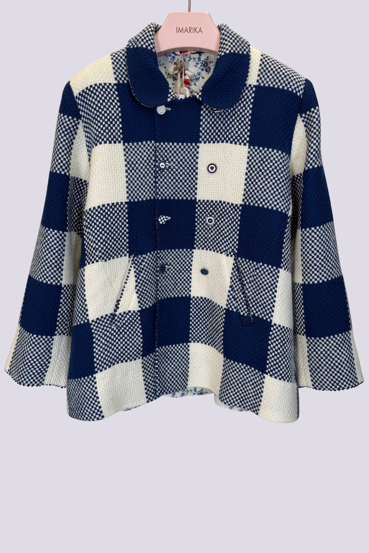Giacca reversibile quadri grandi