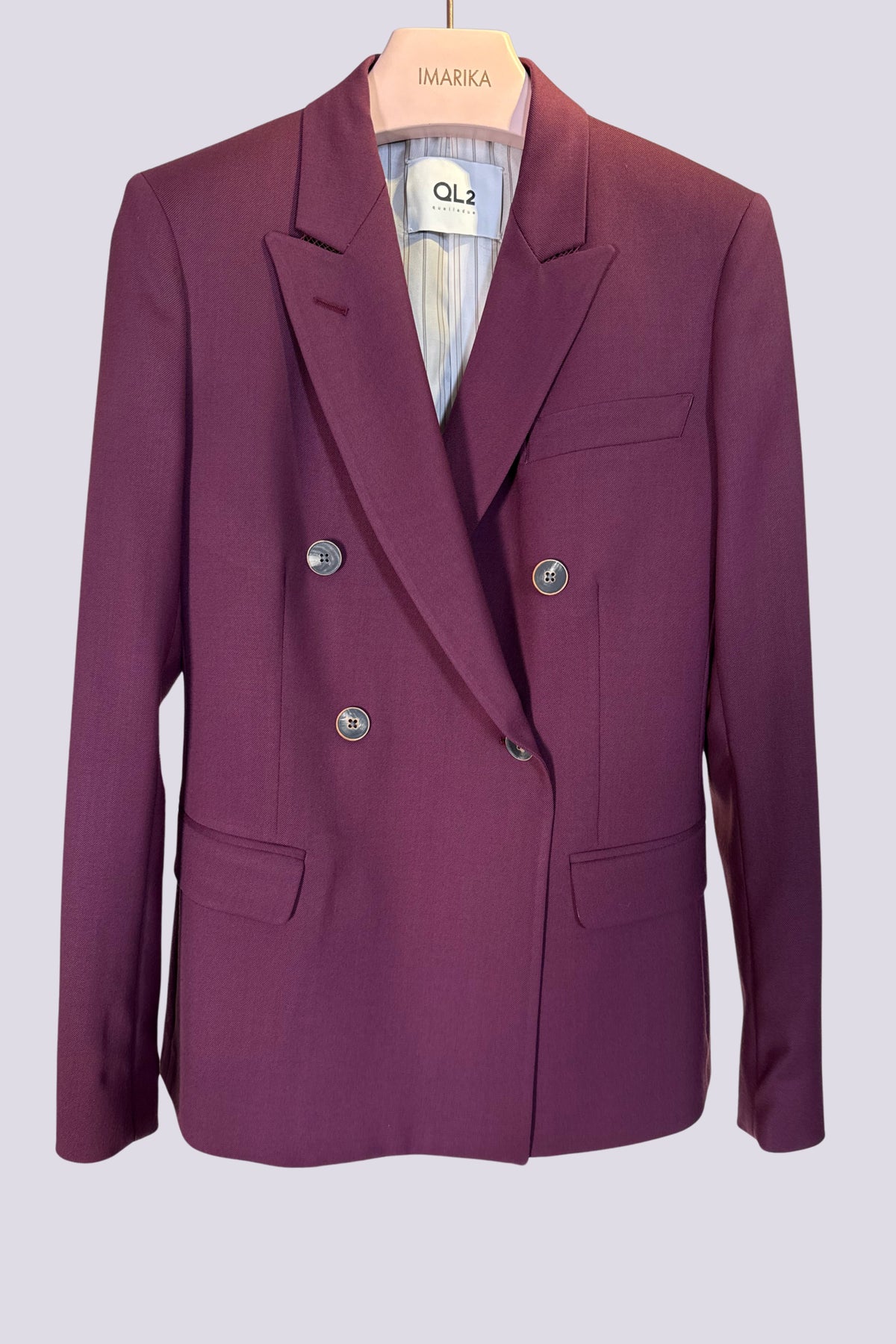 Giacca bordeaux in lana