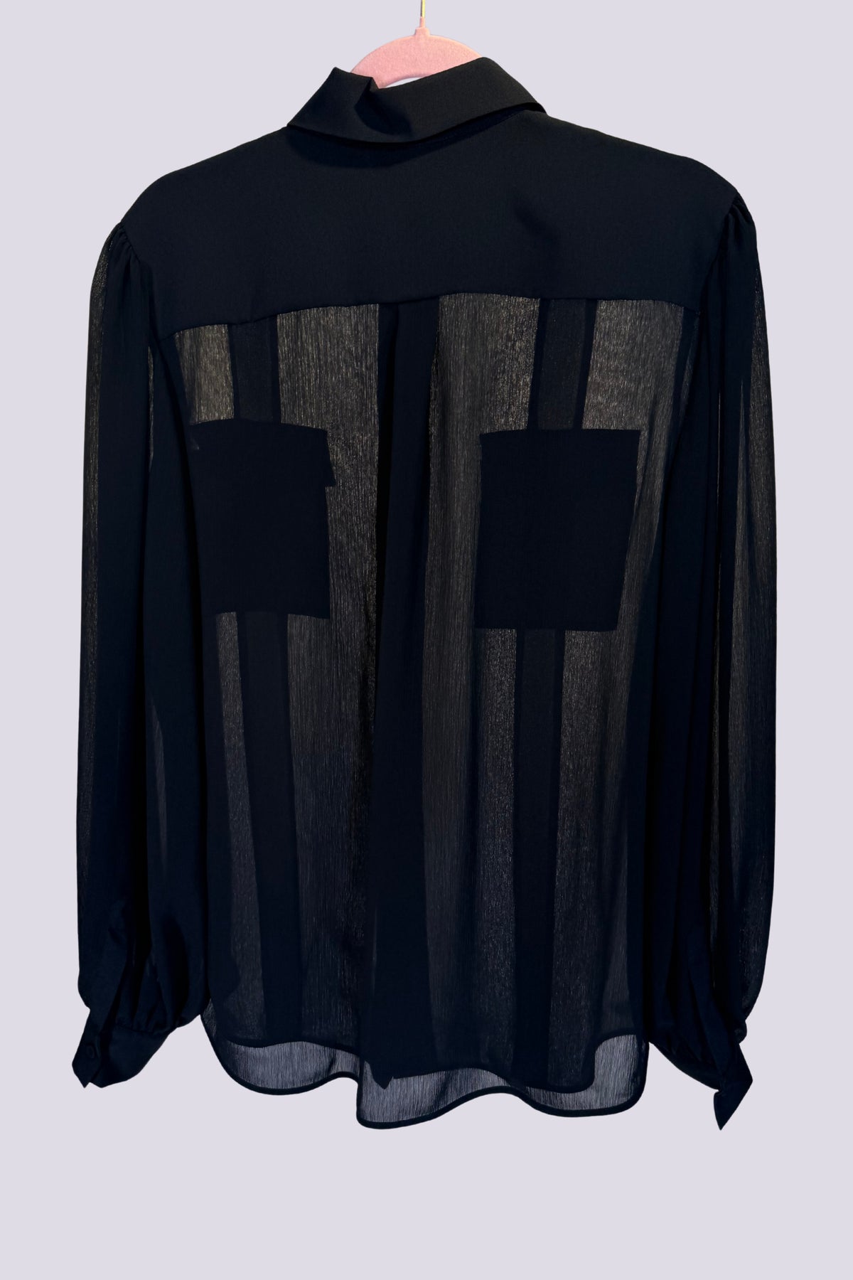 Camicia nera trasparente