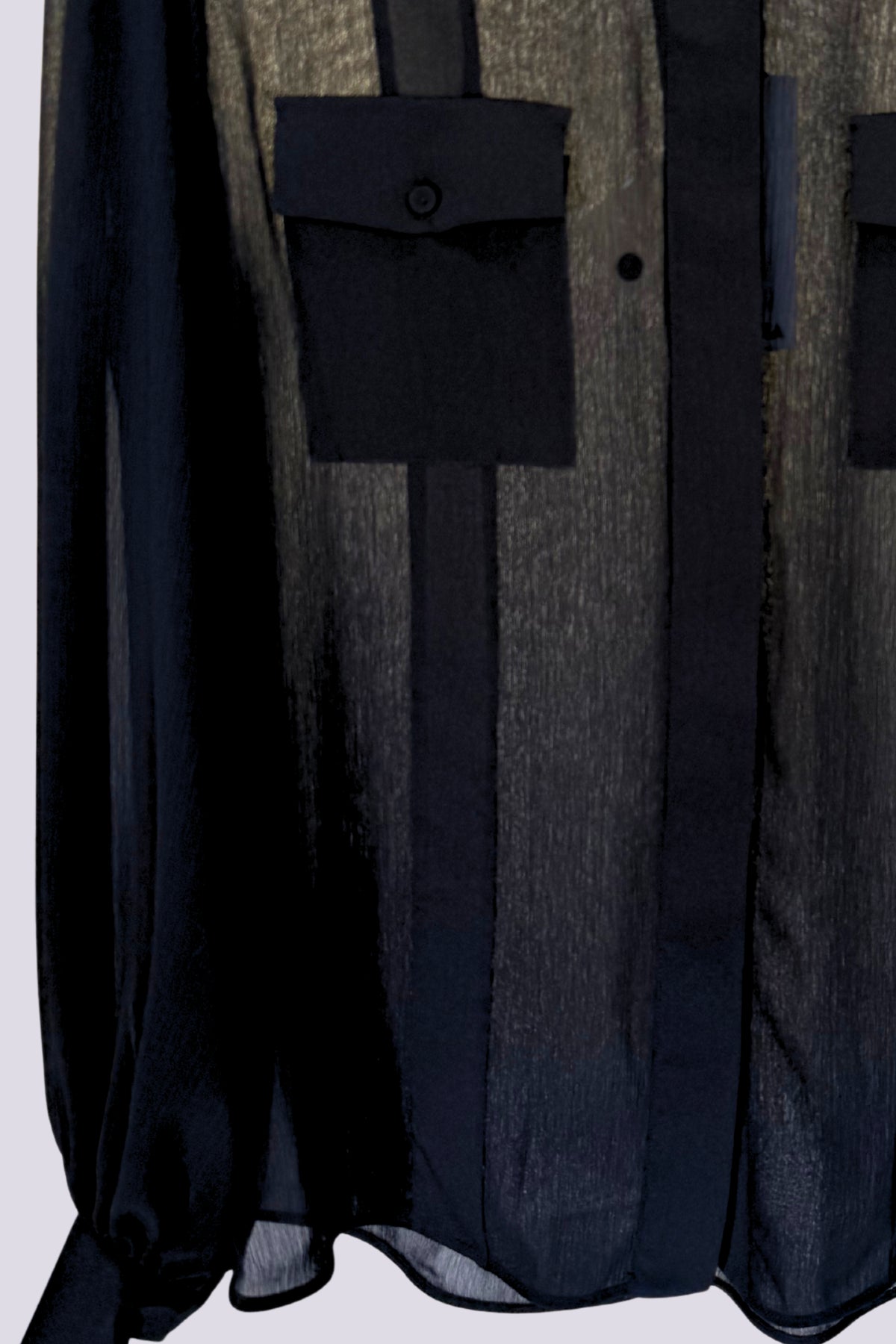 Camicia nera trasparente