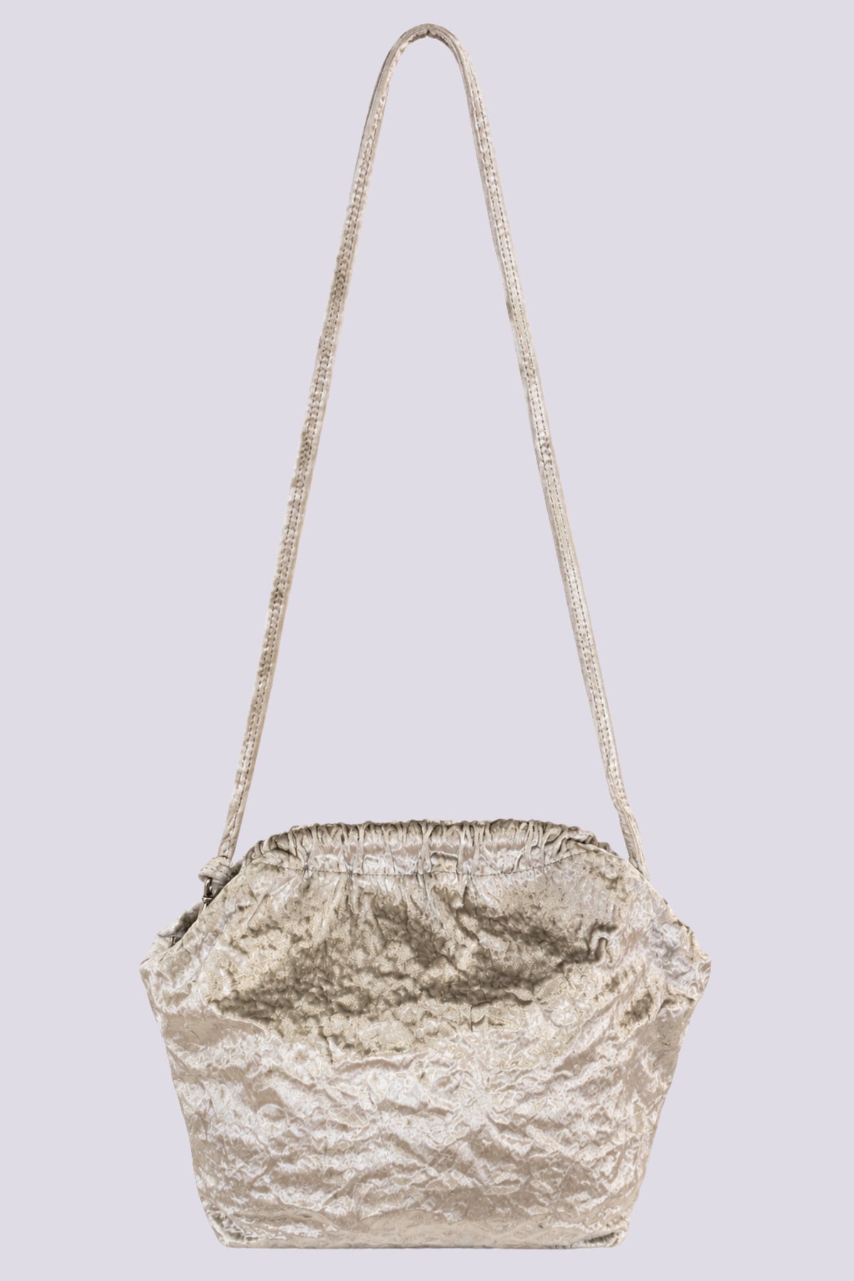 CLUTCH Velluto argento