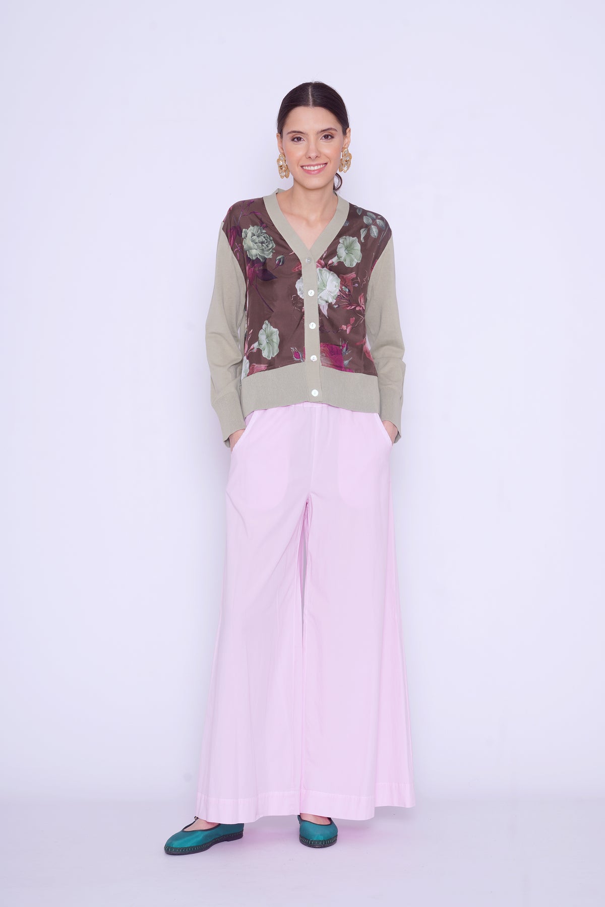 Cardigan con stampa