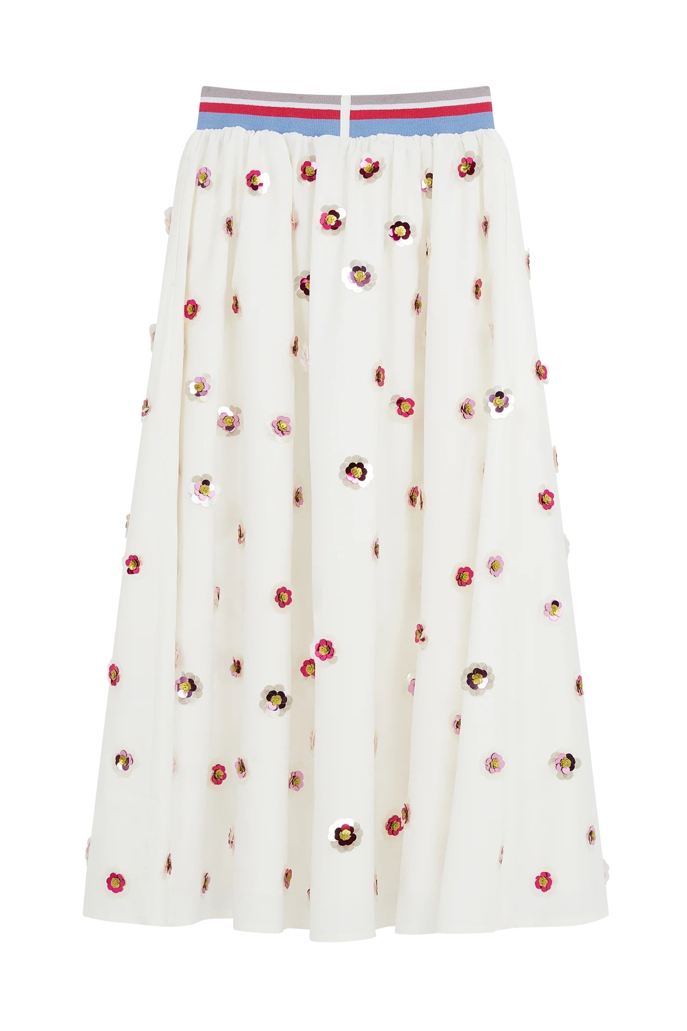 Gonna con fiori di paillettes