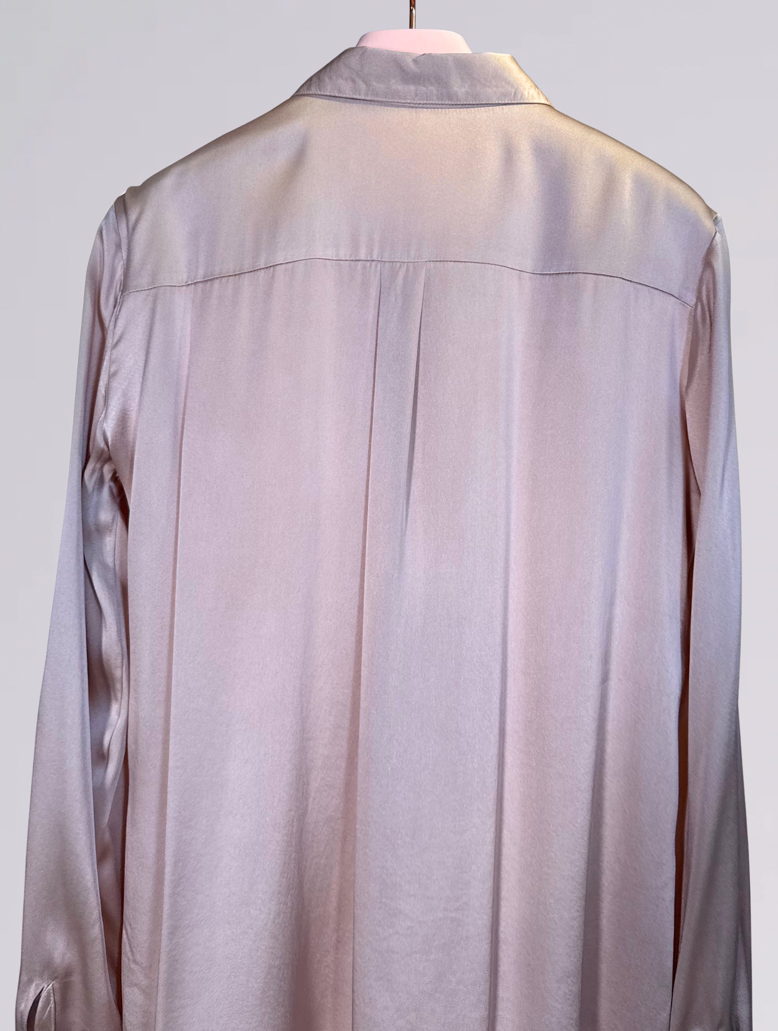 Camicia di seta beige