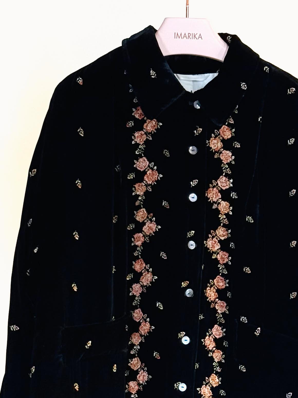 Cappotto in velluto JACKIEL021DNOIR MININA