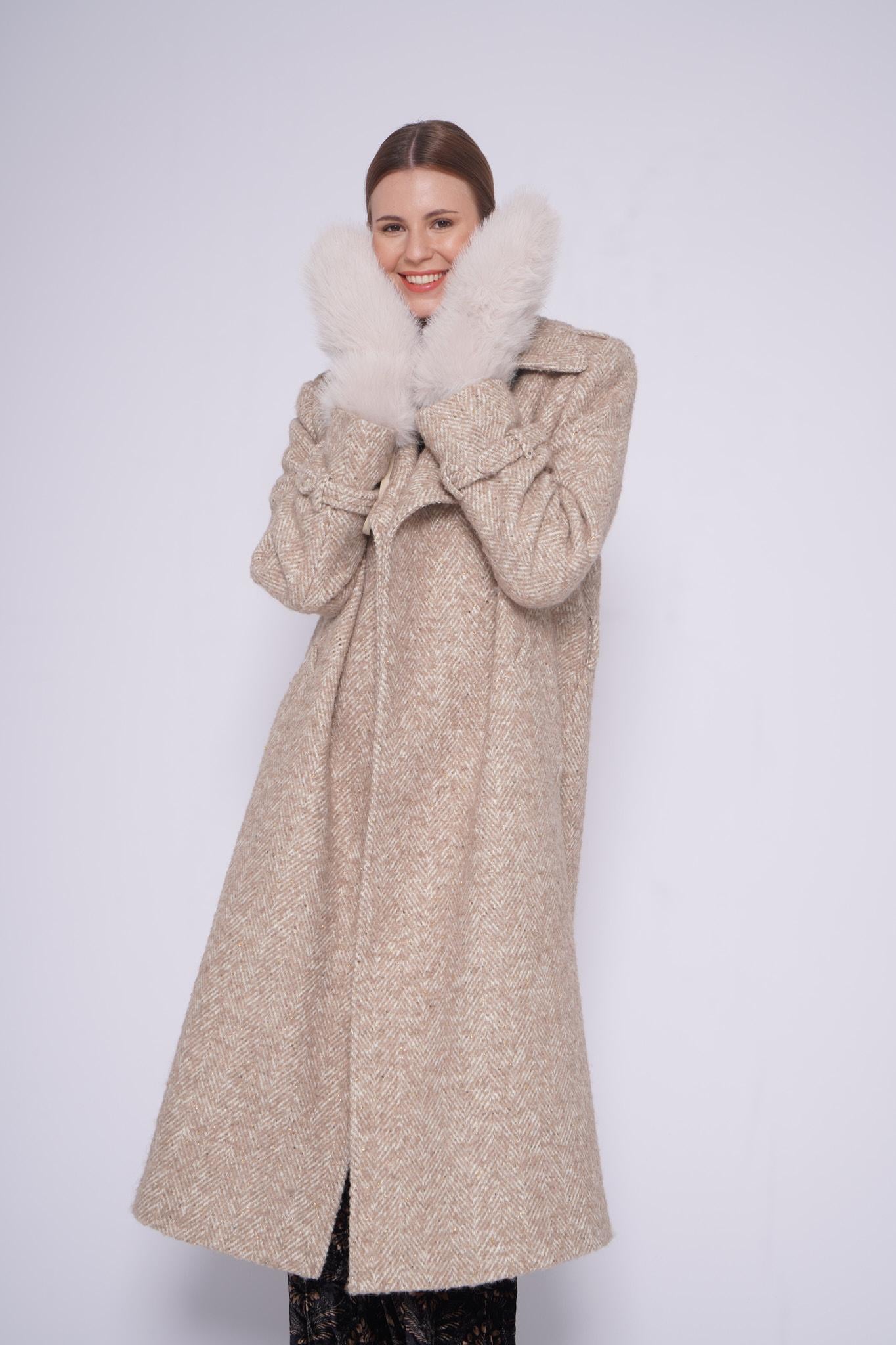 Cappotto spigato CAROLASPIGATO BEIGE Tagliatore