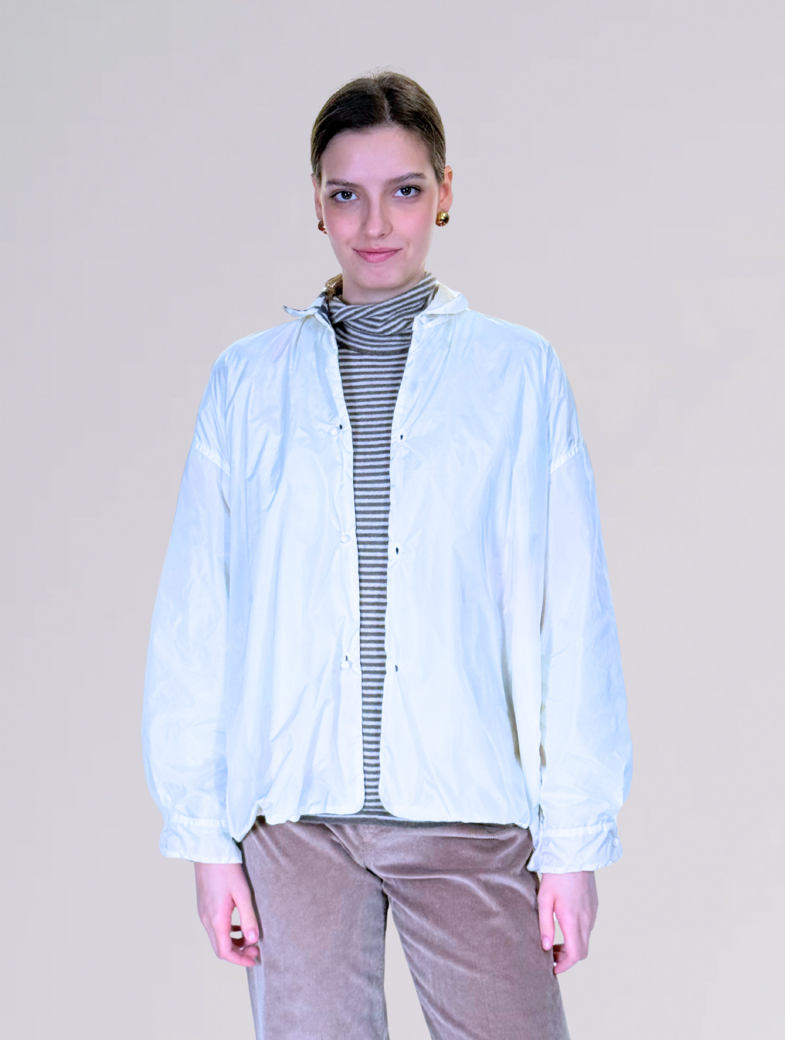 Giacca camicia CA10GSLANA BIANCO Daniela gregis