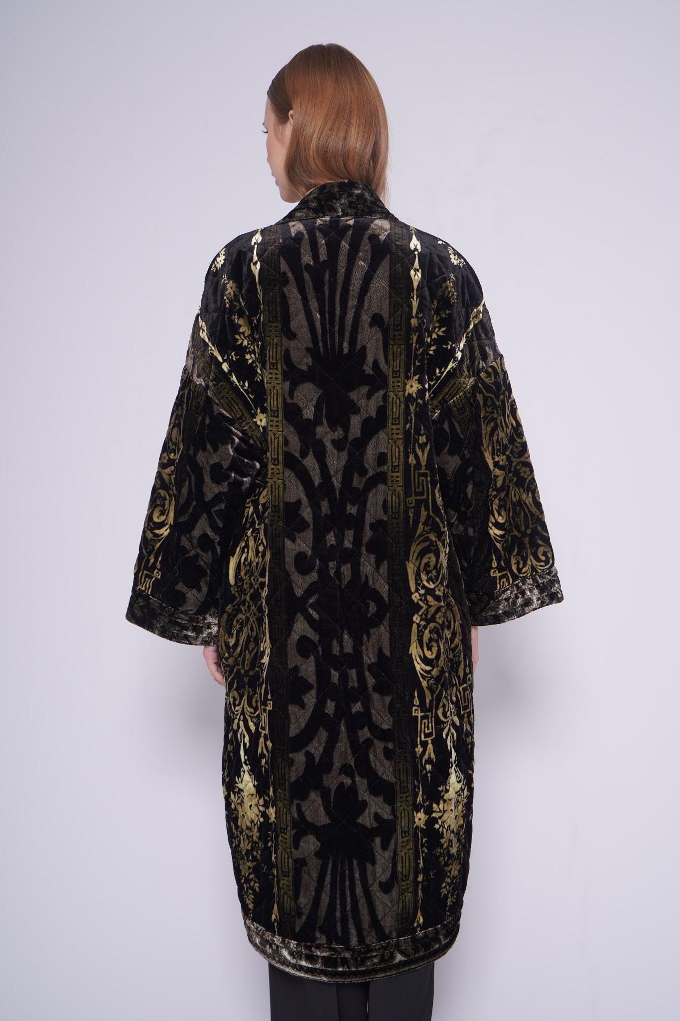 Spolverino in velluto 516455VELLUTO NERO BIANCO Pierre-Louis Mascia