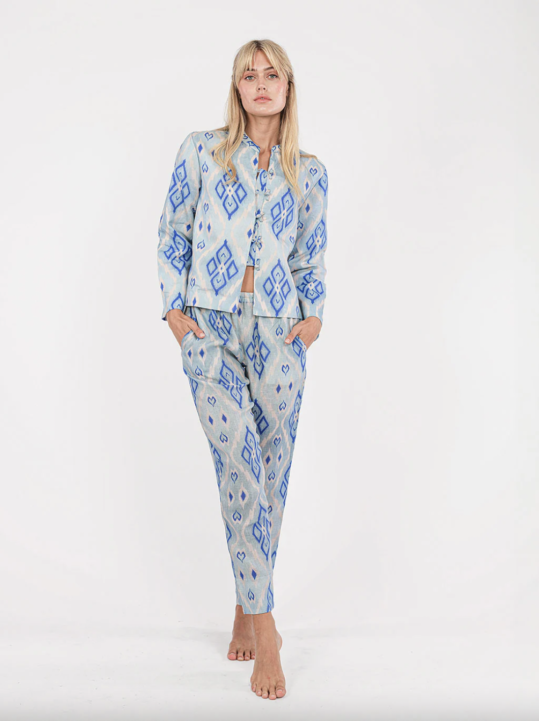 Giacca Comfrey Ikat blu