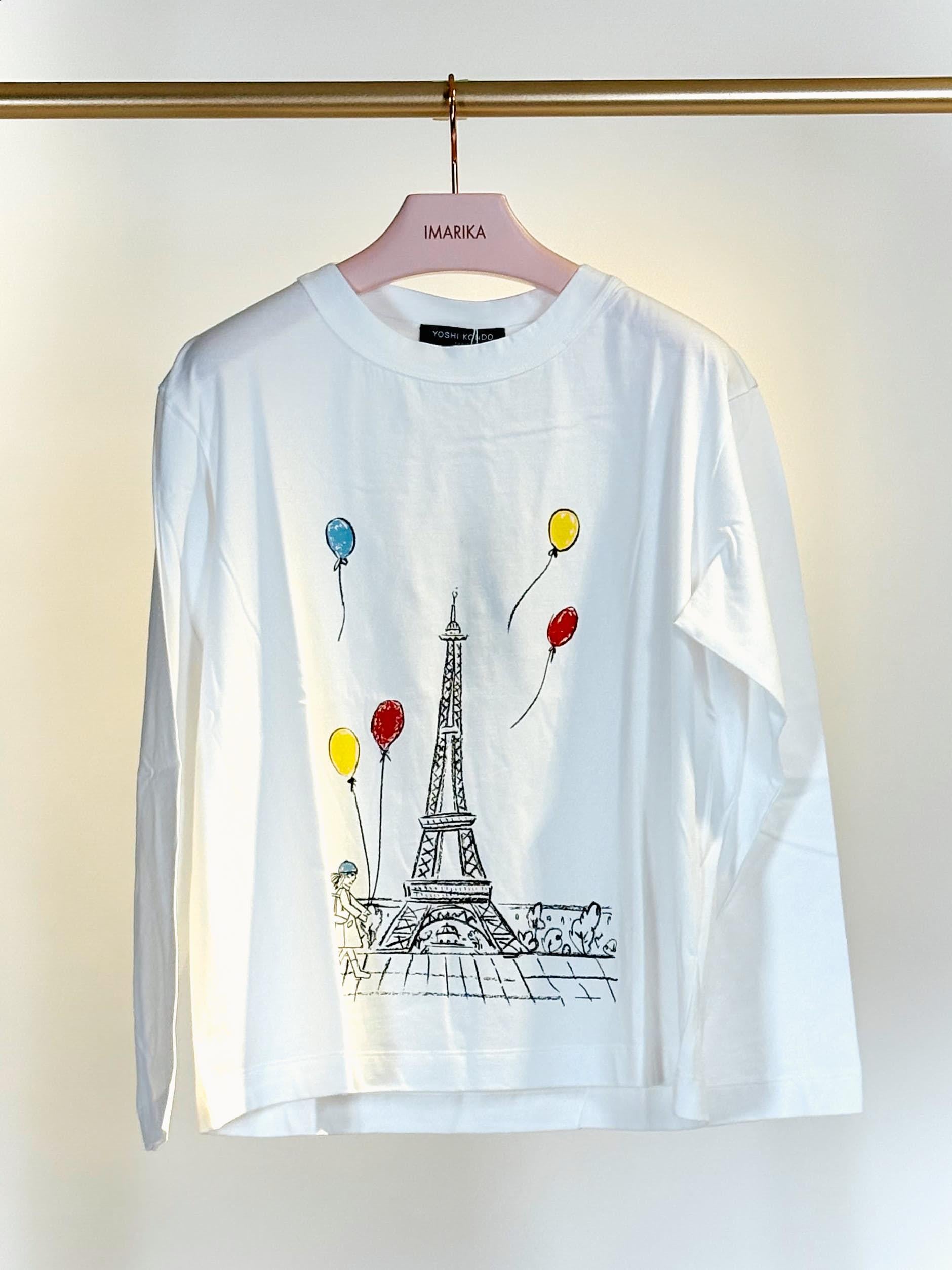 T-shirt manica lunga TB02ALAND PARIS BIANCO Yoshi Kondo
