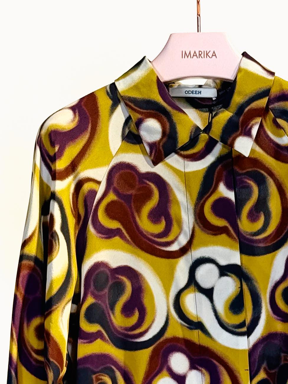 Camicia di seta fantasia 22320MULTI ODEEH