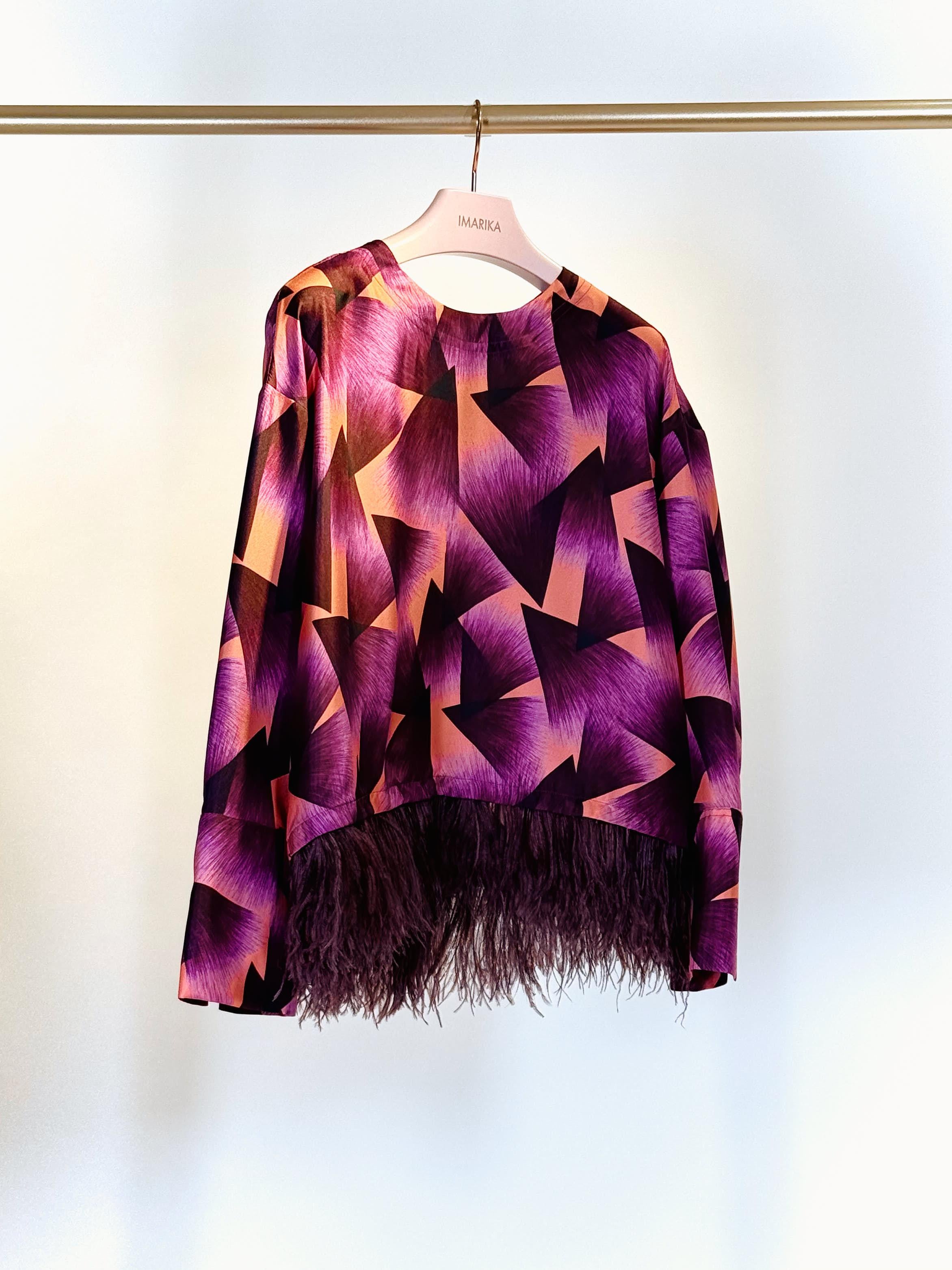 Camicia fantasia 22416PIUME ROSA ODEEH