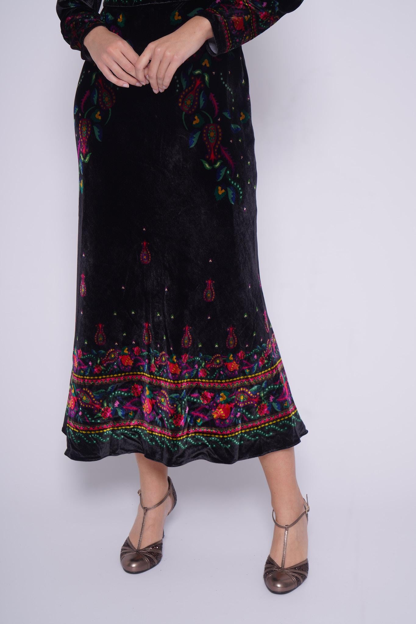 Abito in velluto CLAUDIAVELLUTO NERO saloni