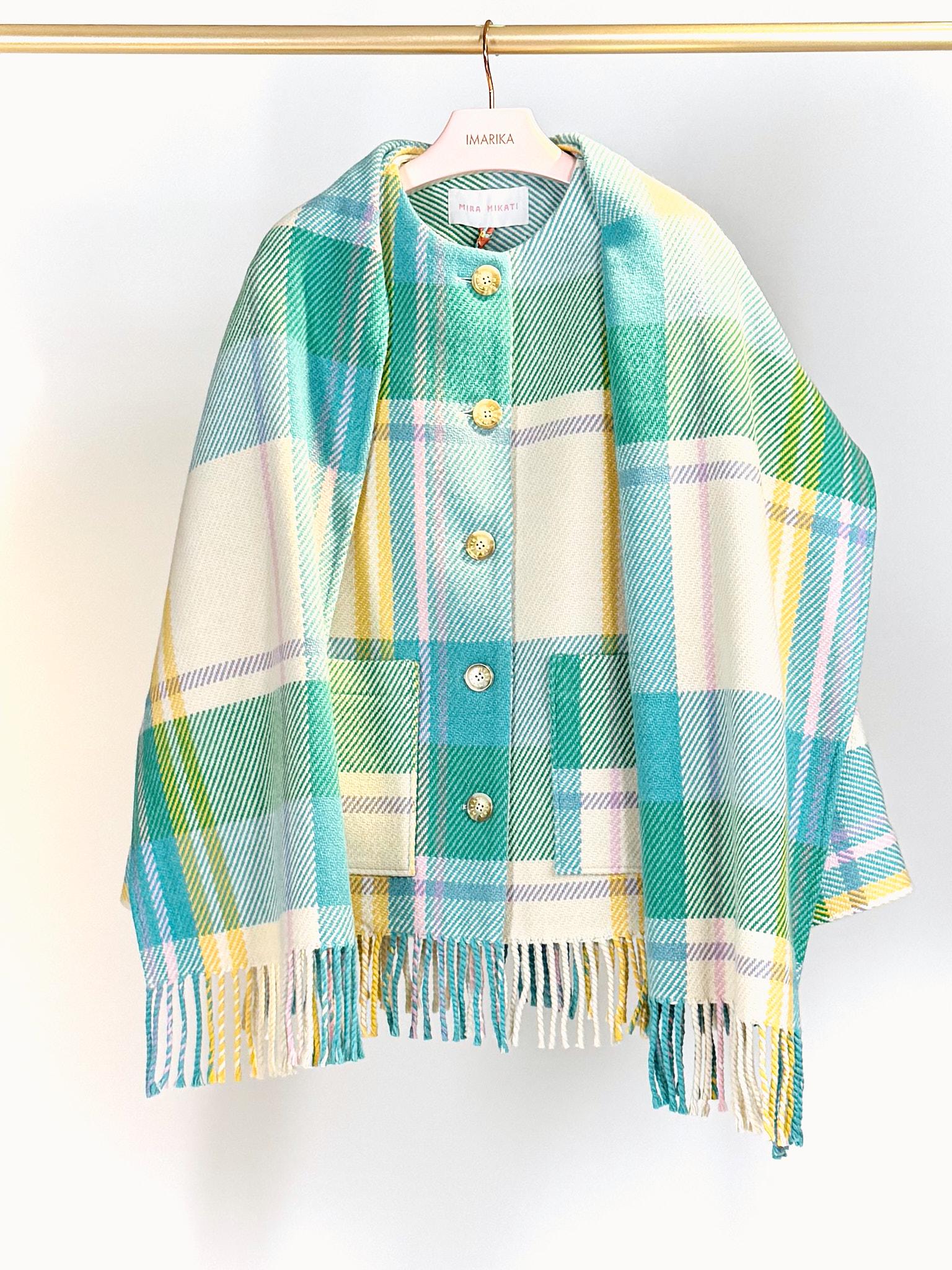 Giacca corta di lana COA019ACHECK MULTI MIRA MIKATI