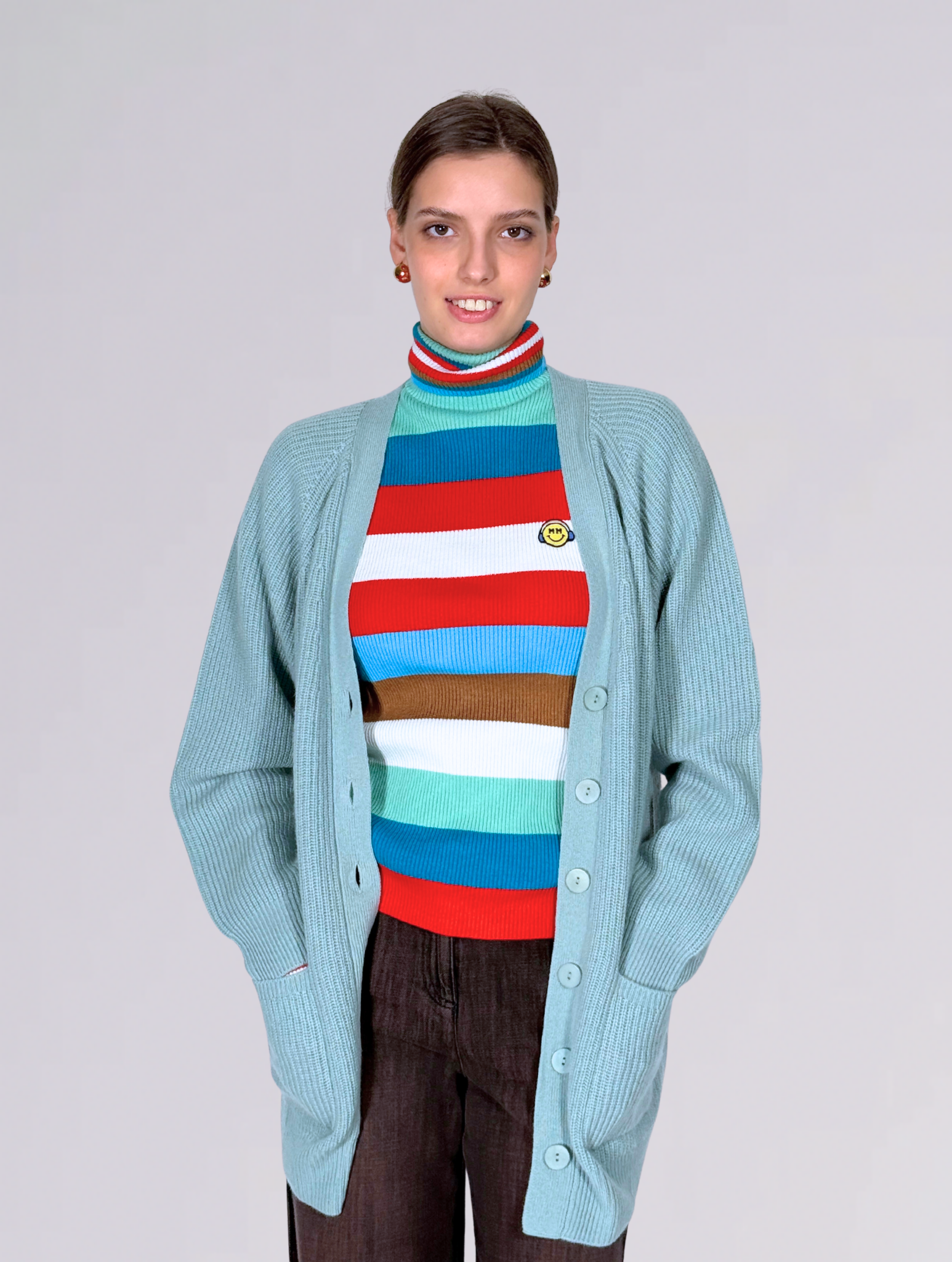 Cardigan A256-018LEAF MENTA Colorush