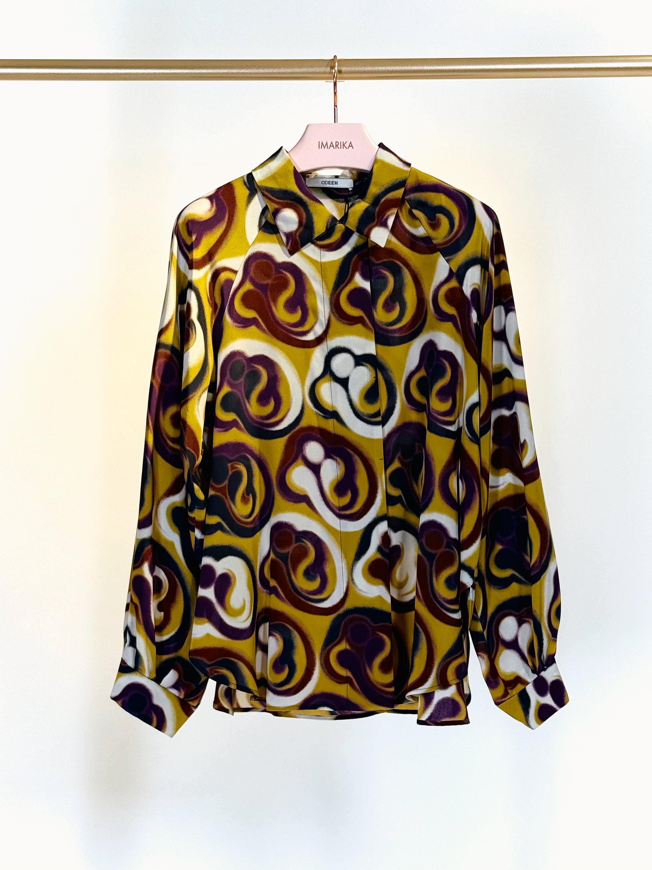 Camicia di seta fantasia 22320MULTI ODEEH