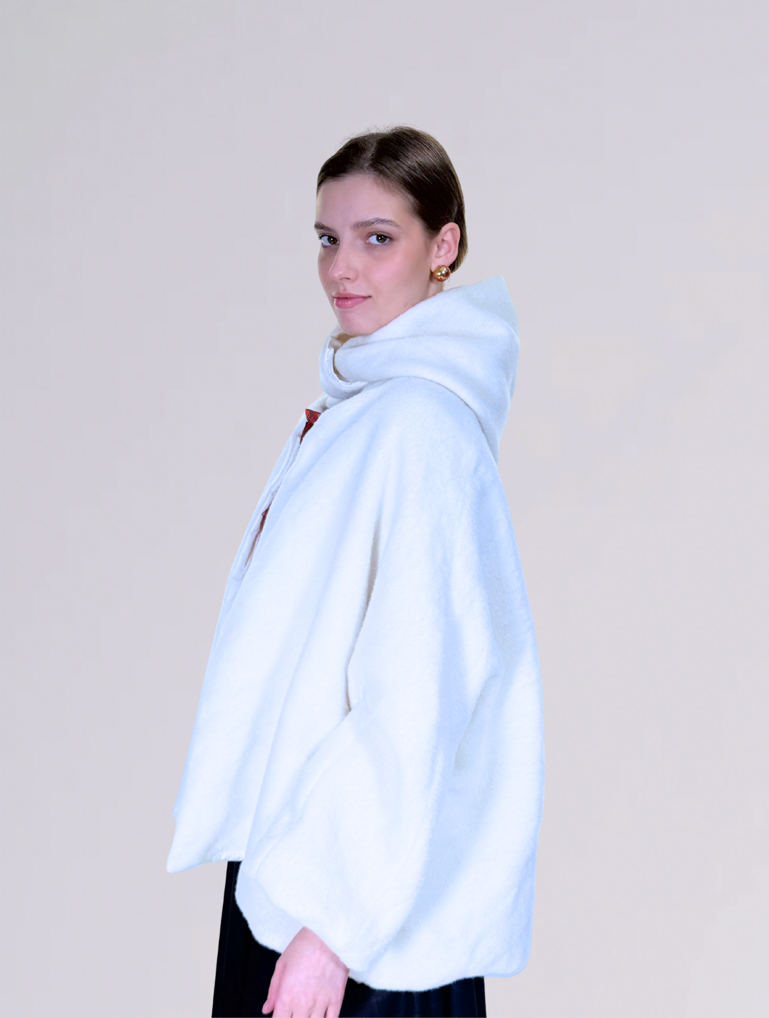 Giacca oversize GI55AQLANA BIANCO Daniela gregis