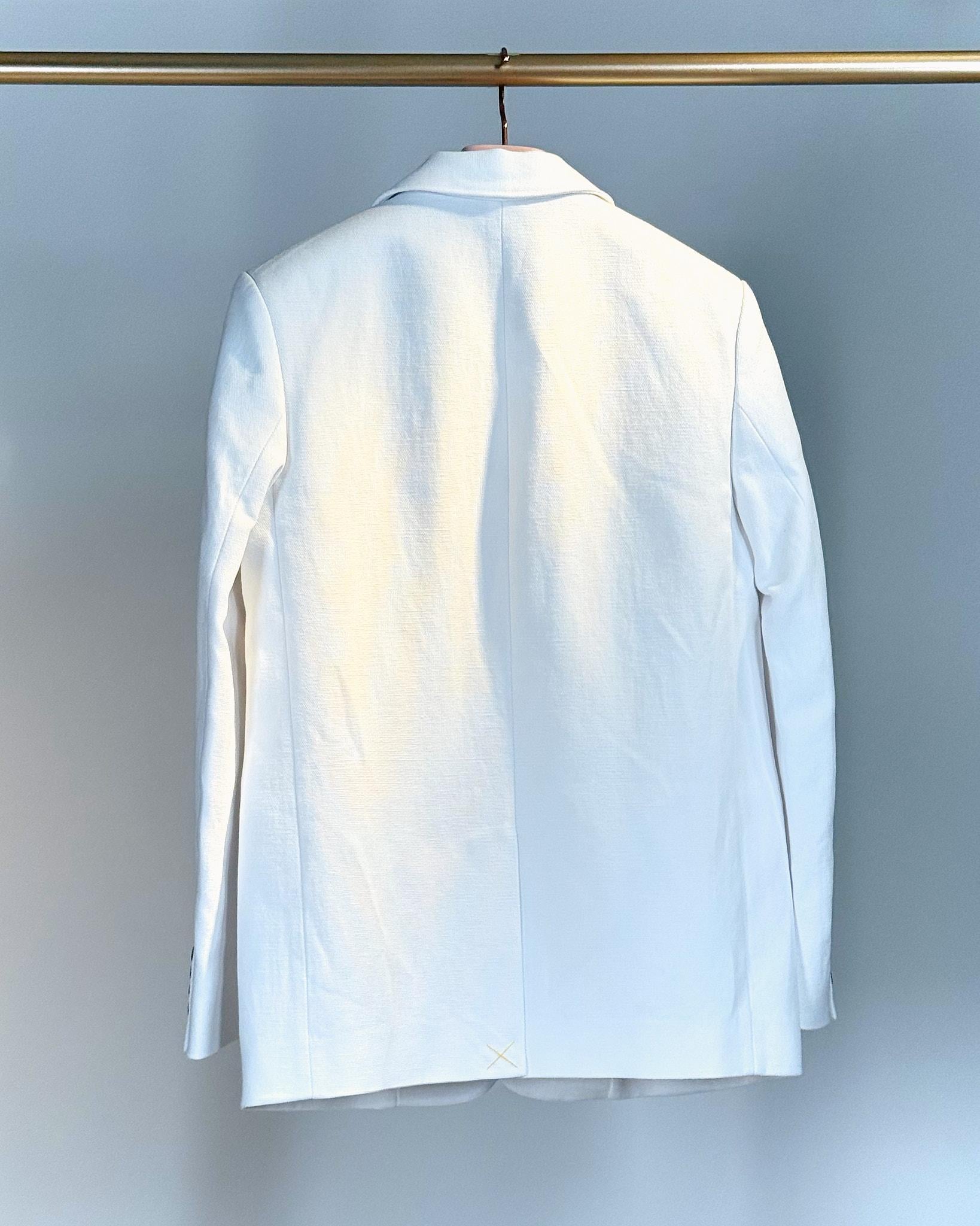 Blazer con ricami JAC017BFIORE BIANCO MIRA MIKATI