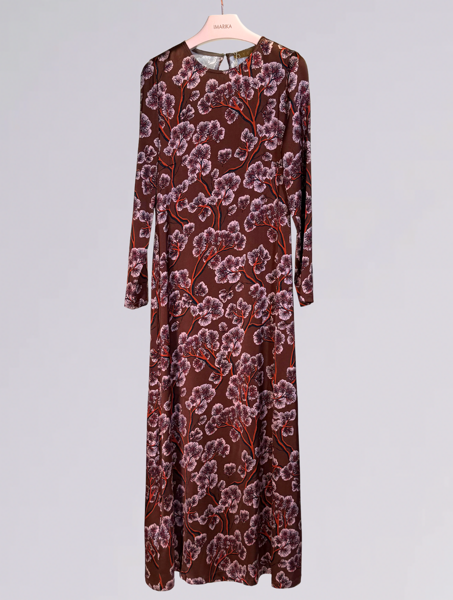 Abito lungo marrone SON 882LSETA MARRONE siyu