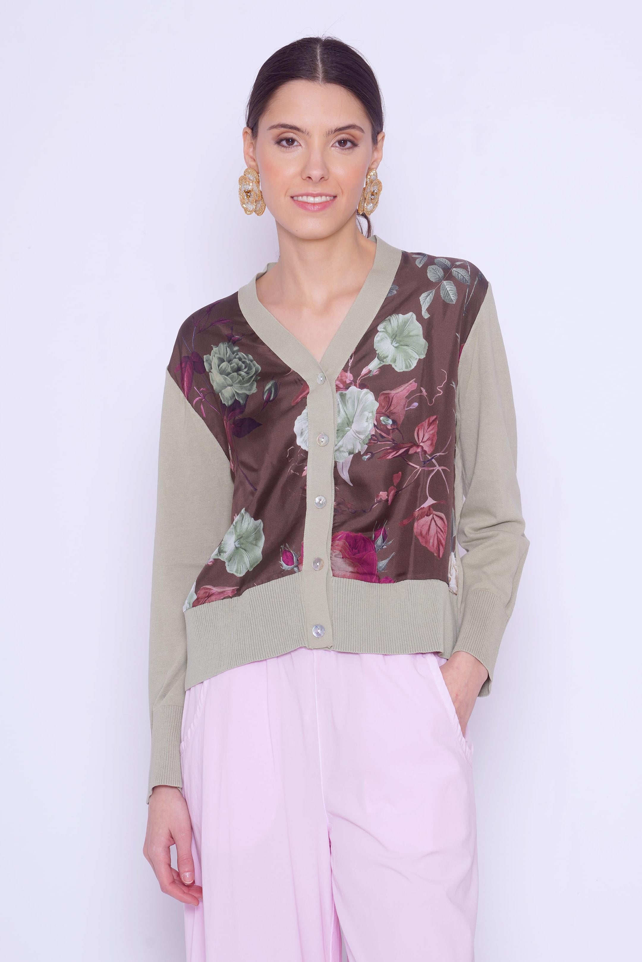 Cardigan con stampa